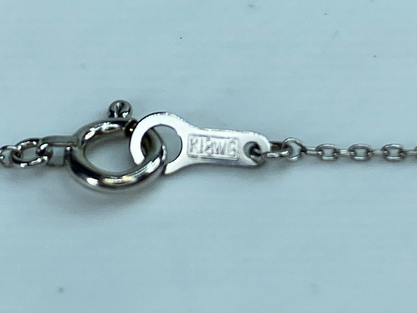 1.0ct Diamond Cross 18K white gold necklace 2.8g 15.75" JR8465