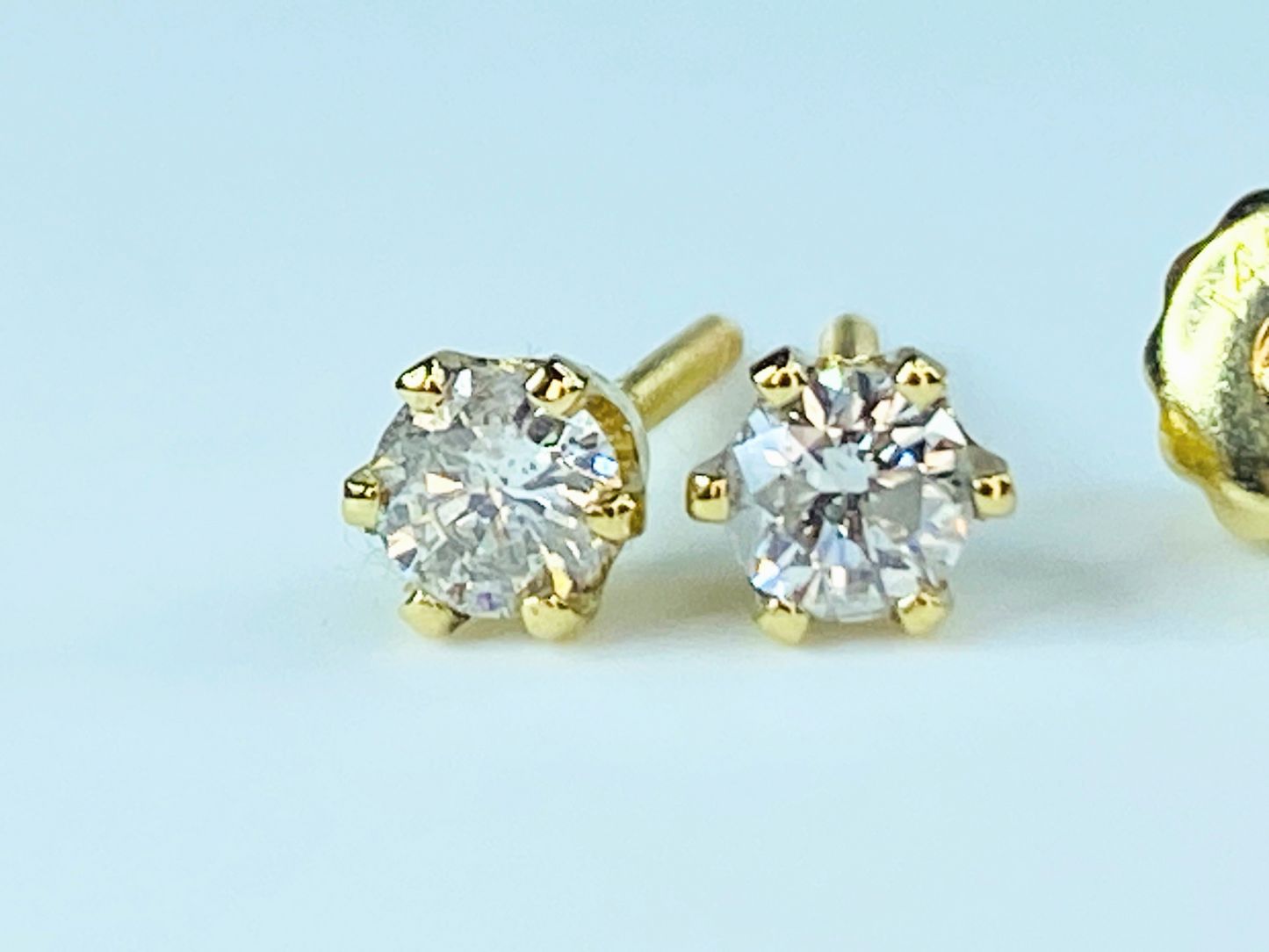 1/3ct Round Brilliant Diamond Solitaire White Gold Stud Earrings Classic JR8585