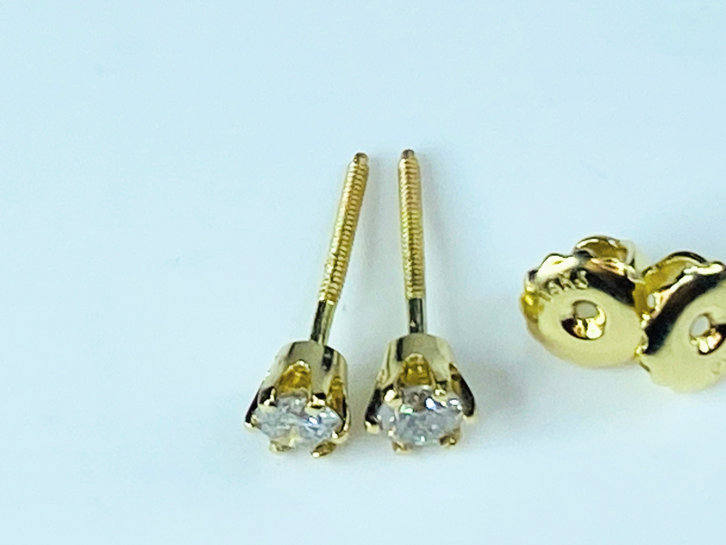 1/3ct Round Brilliant Diamond Solitaire White Gold Stud Earrings Classic JR8585