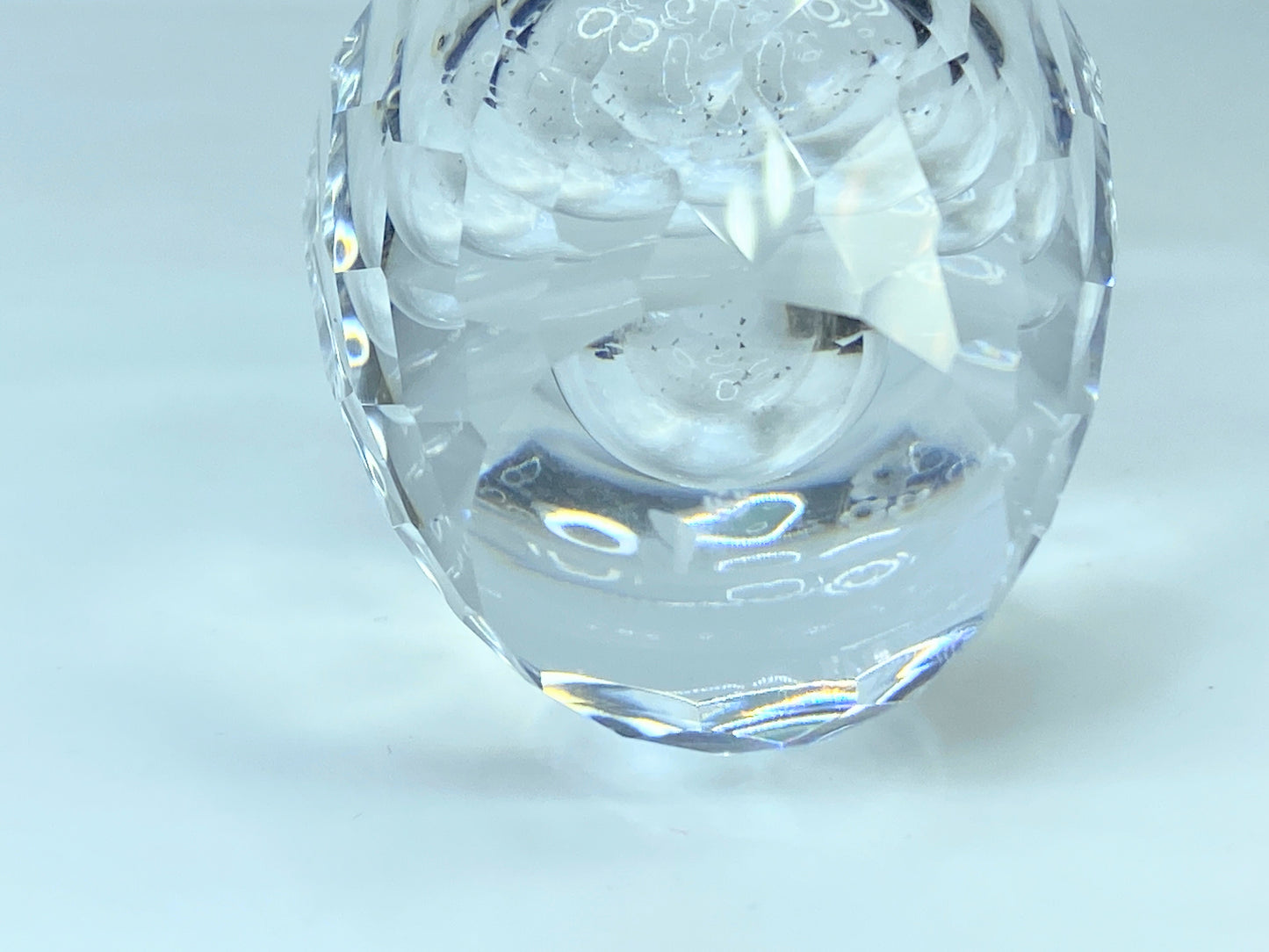 Swarovski Crystal Vase Frosted Flowers #7511 Figurine Austria w/Box-Retired S182