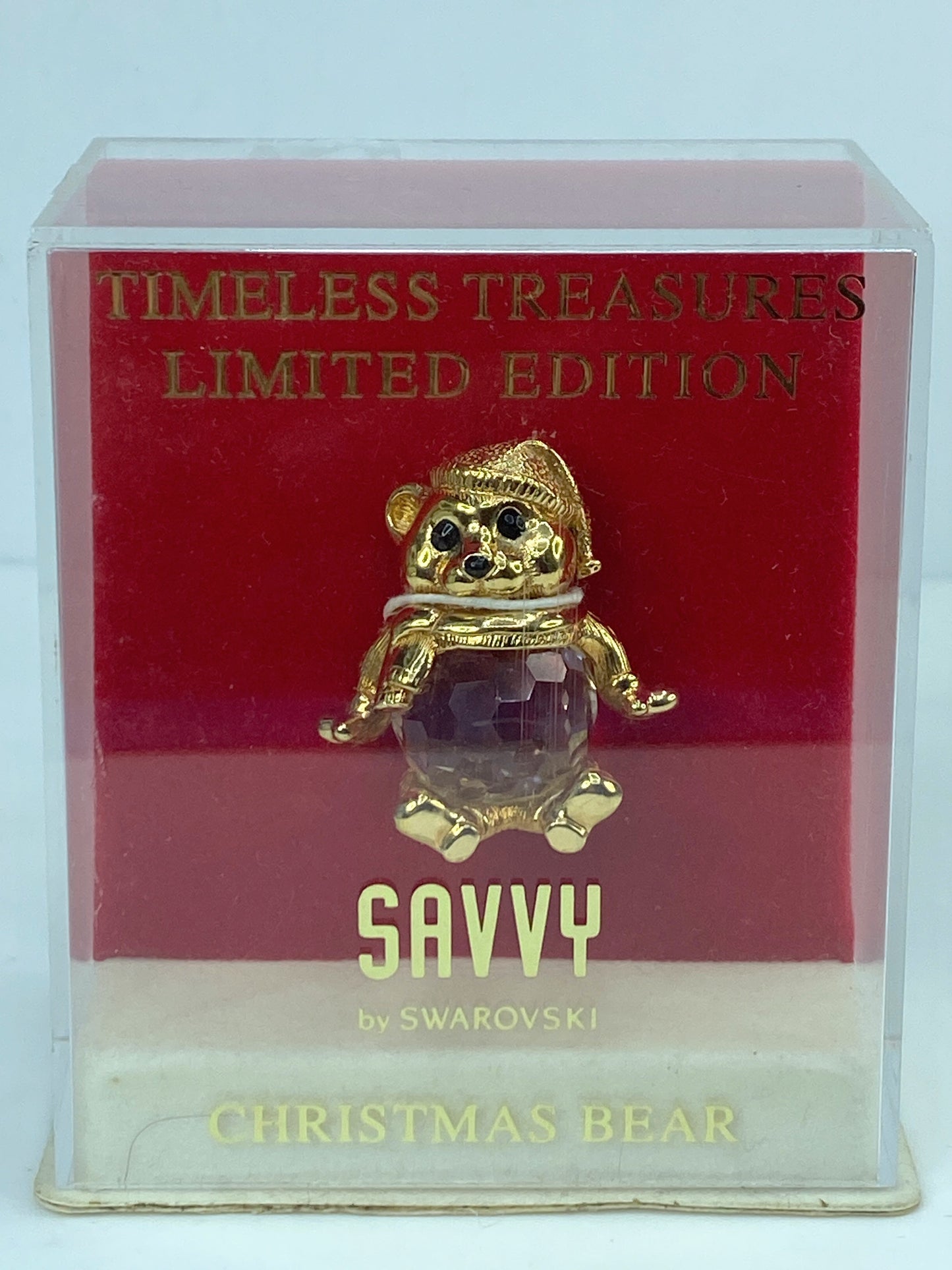Swarovski Christmas Bear Pendant Chain Limited Edition Savvy in box S163