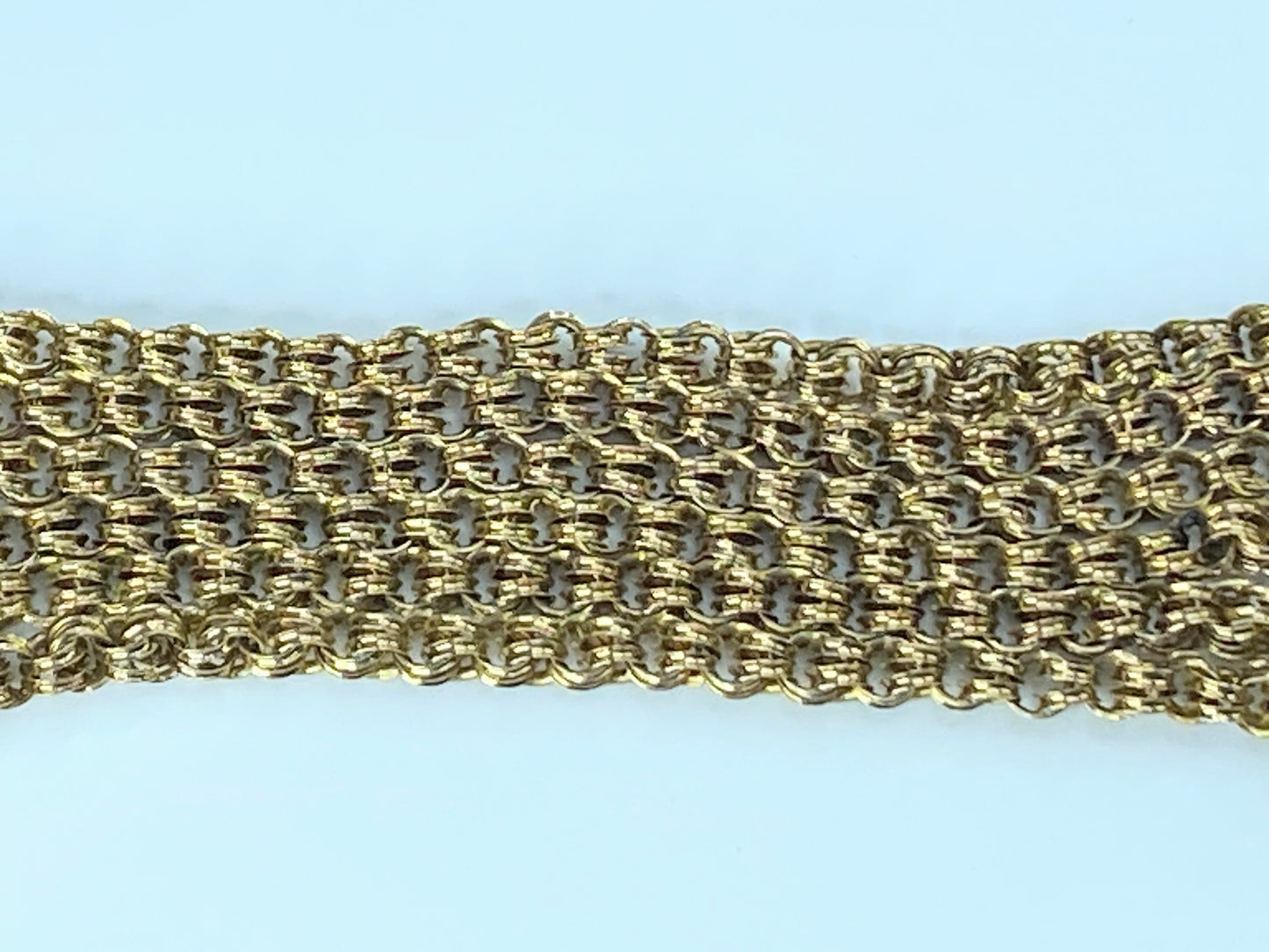 Victorian 14K Triple Chain Choker converted Taille D'Épargne clasp 16"