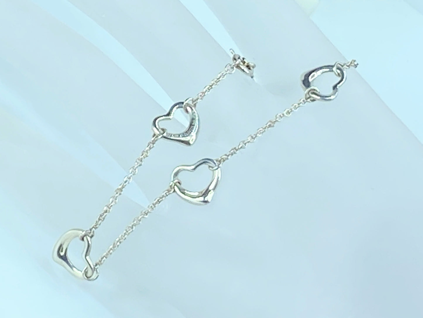 Tiffany & Co. Elsa Peretti Open Heart Silver Bracelet w/ pouch