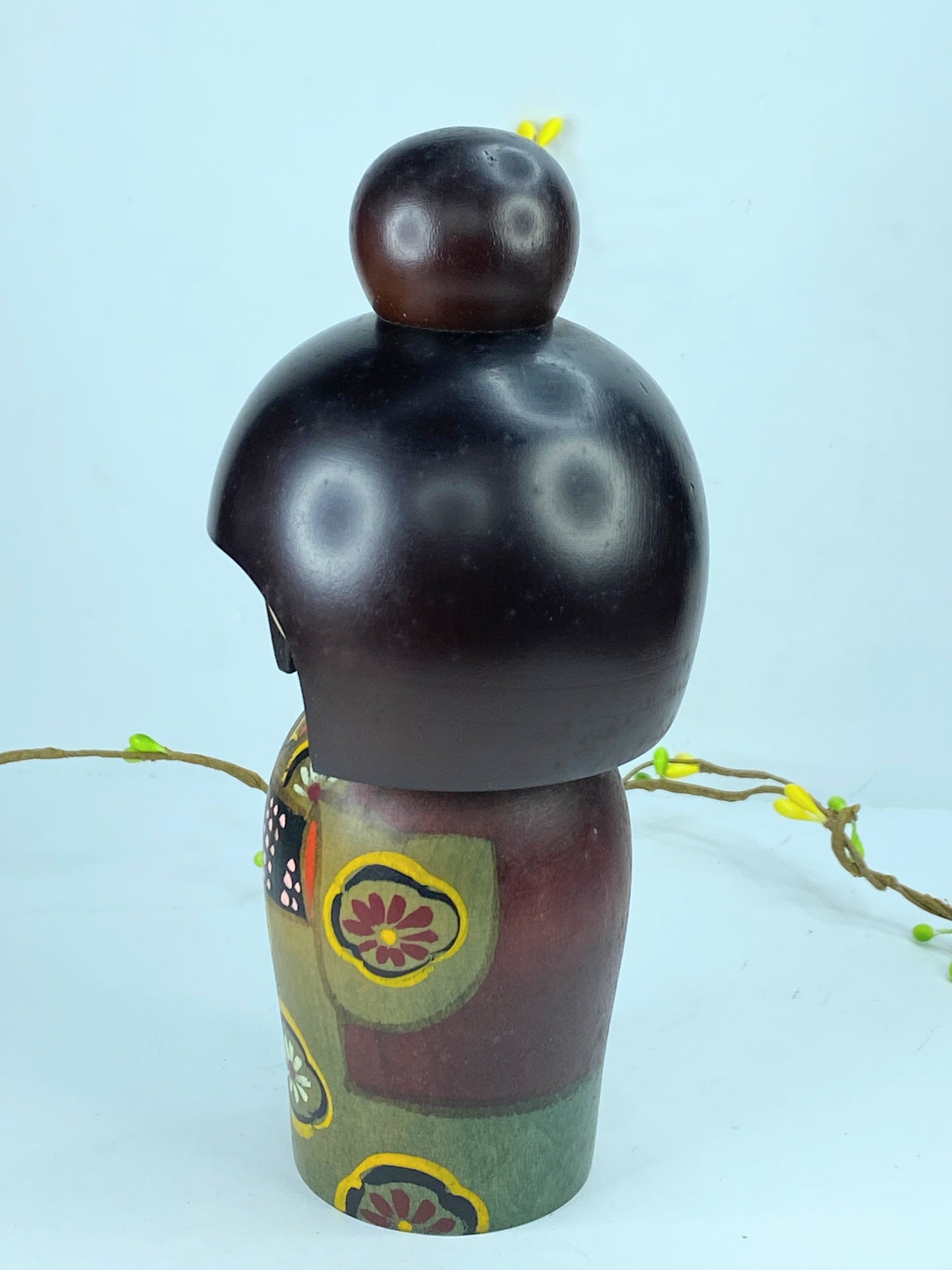 Kokeshi Doll Japanese Doll Wooden Showa Retro Tsuchiyu Onsen region 7" x3" A220