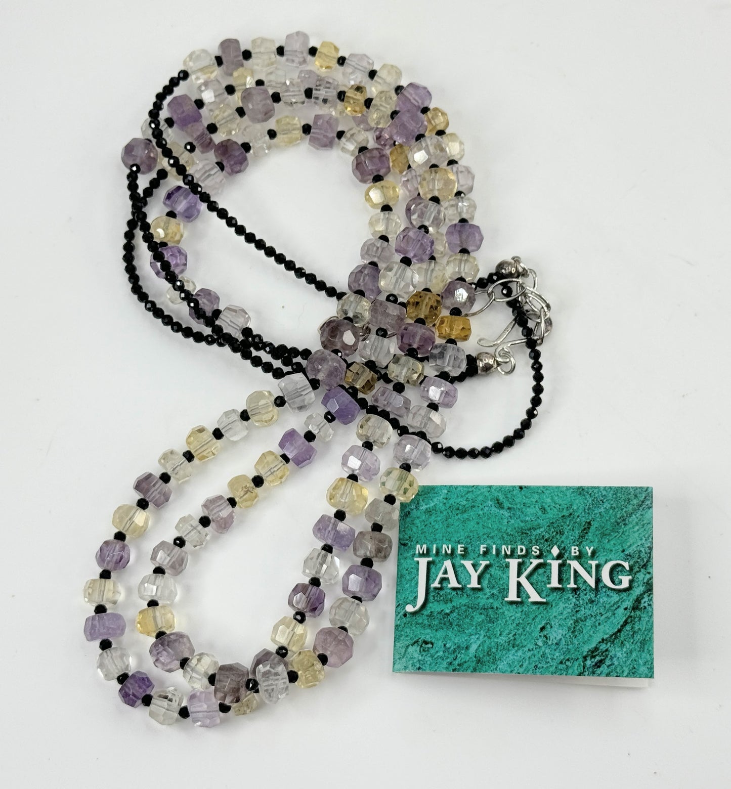 Jay King sterling 925 colorful faceted Quartz necklace JR9368