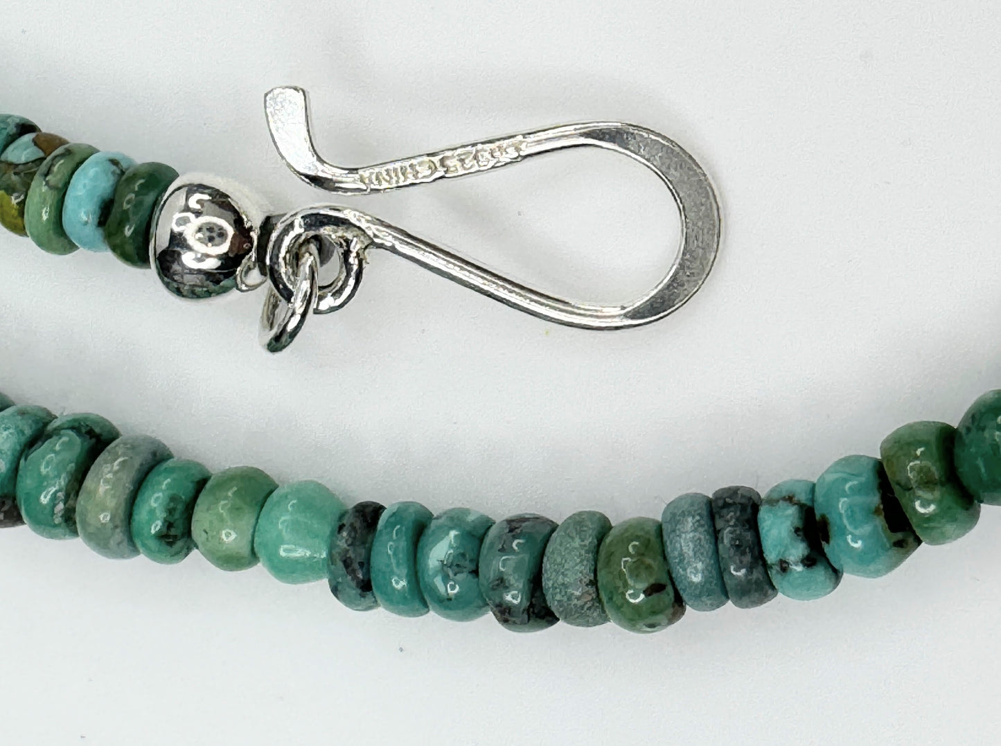 Jay King sterling silver natural Graduated Rondelle Turquoise Beads JR9371