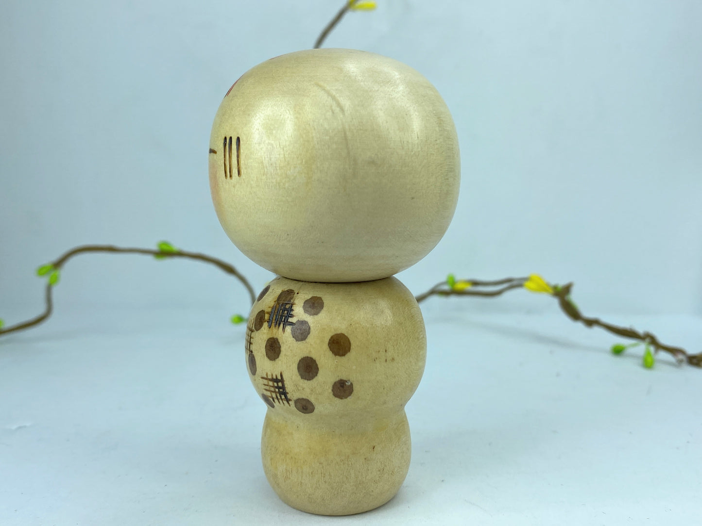 Kokeshi Doll by Isamu Yamakawa "Warabe" young lad 3.5" tall in box A223