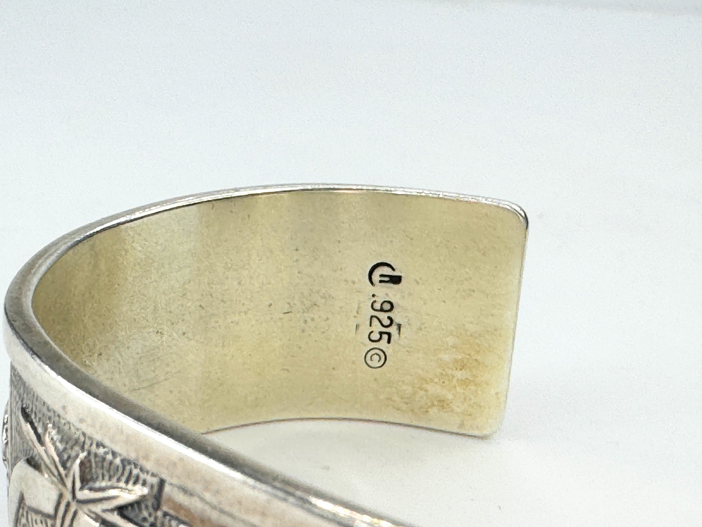 Sterling Southwestern Cuff Bracelet Pueblo Roderick & Marilyn Tenorio JR9379