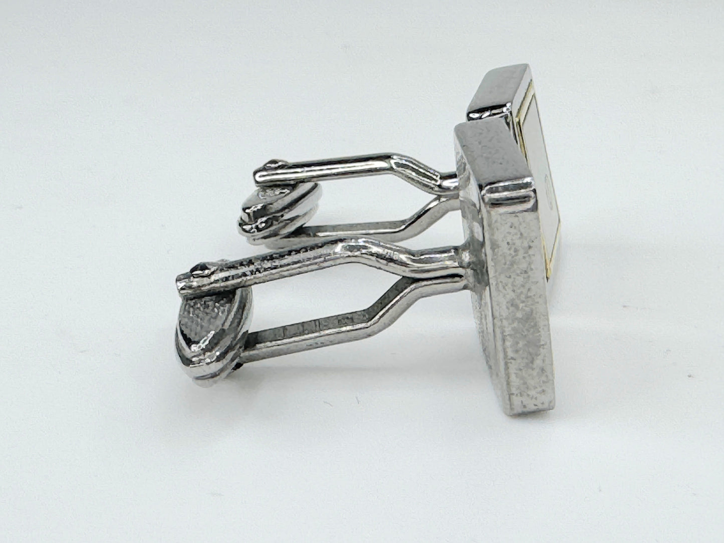 Vintage DUNHILL Cuffs D Mark Gold & Silver gilt Authentic JR9471