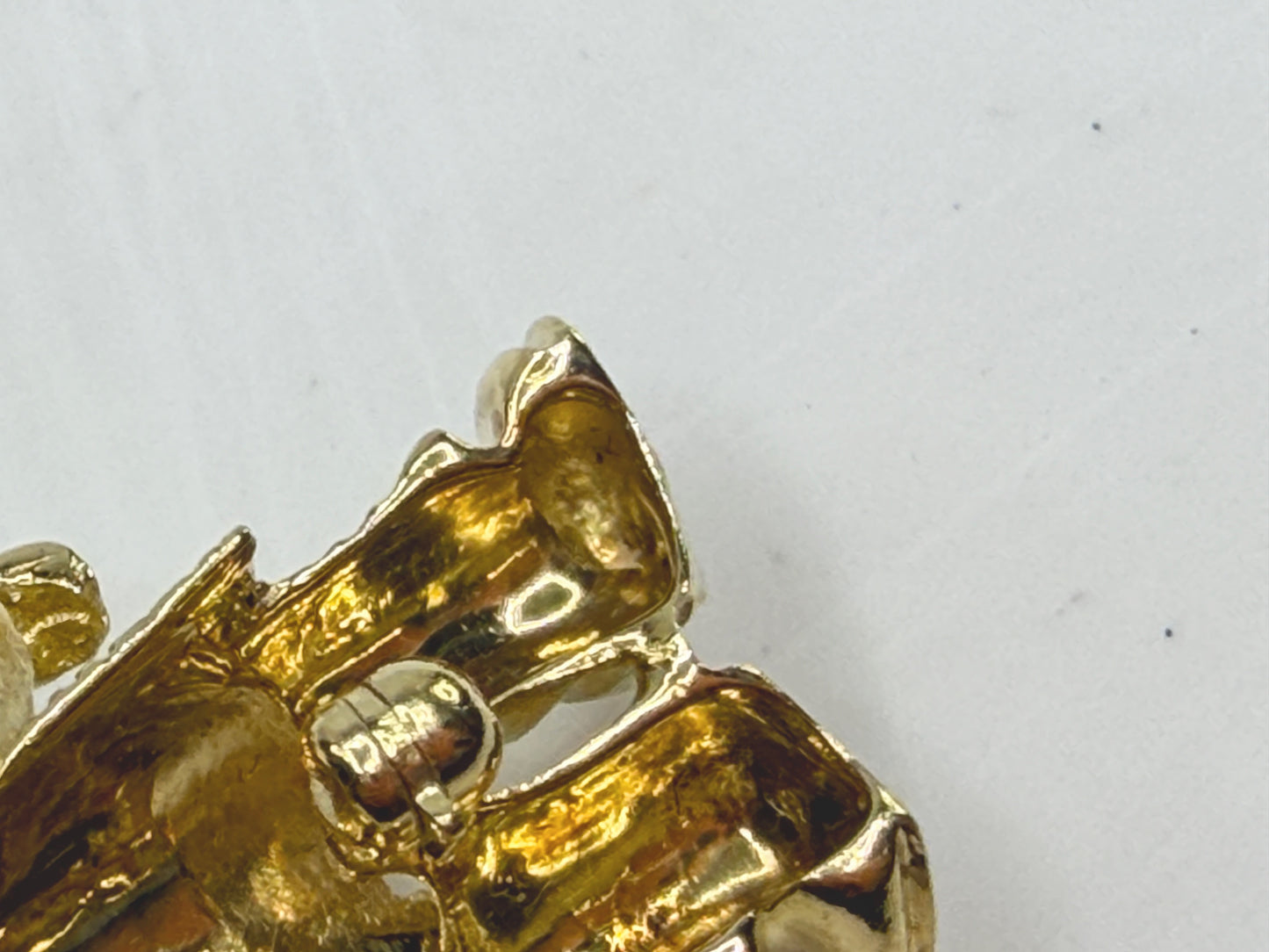 Vintage 18K Yellow Gold Multi-Stone Figural Clown Brooch Jewelry JR1487