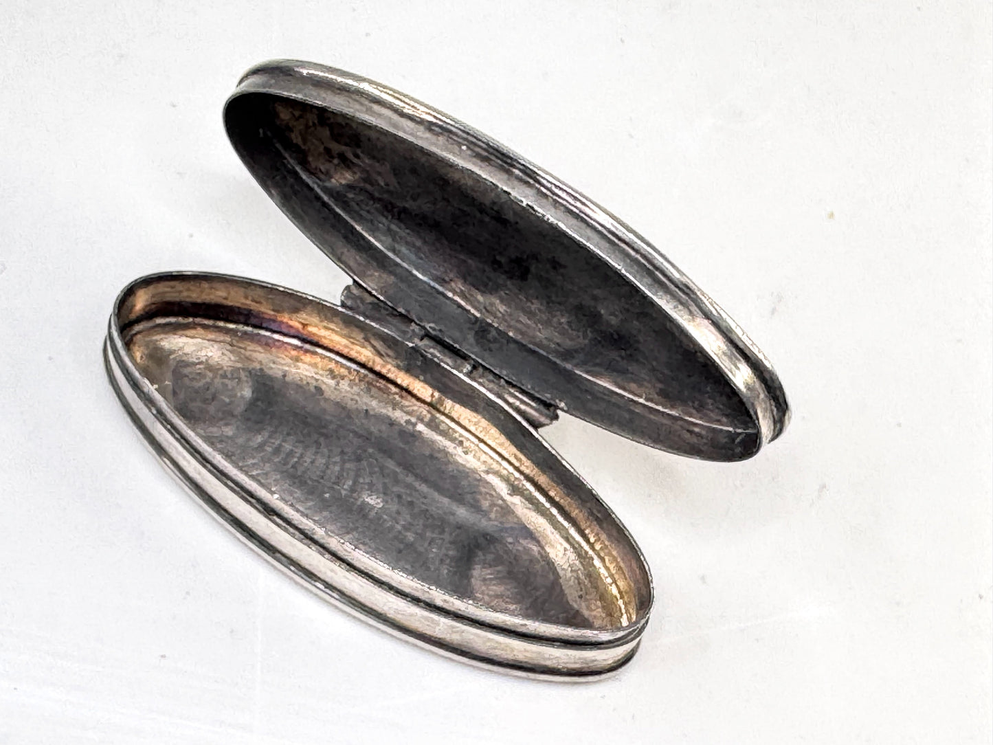 Vintage Italian Sterling Silver Ancona Provincial Pill Box 13g 48x18mm SS356