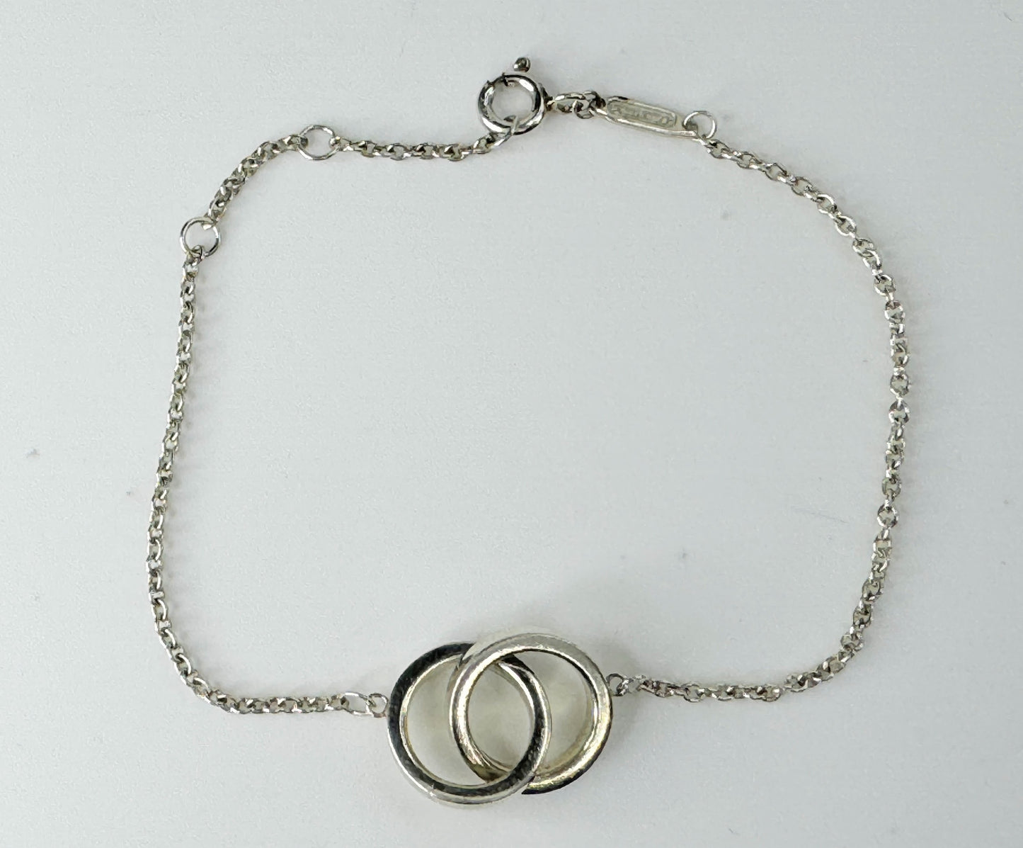 Tiffany & Co. 1897 Interlocking Circles Chain Bracelet 7.0" JR9487