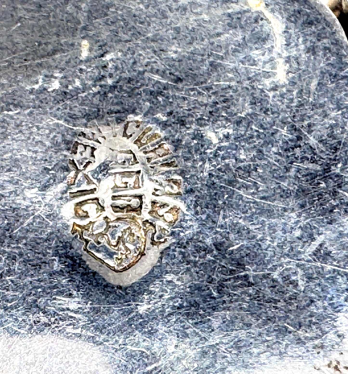Vintage Sterling Silver Black Cat's Eye Flower Pill Trinket Box SS363