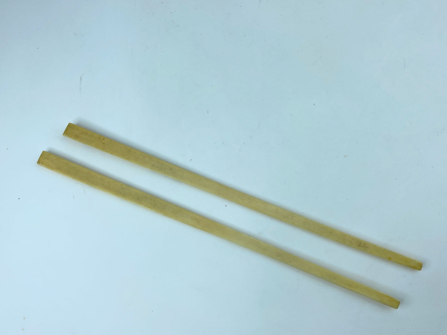 Art Deco Japanese Scrimshaw bone polychrome hairsticks 6.5" GS518