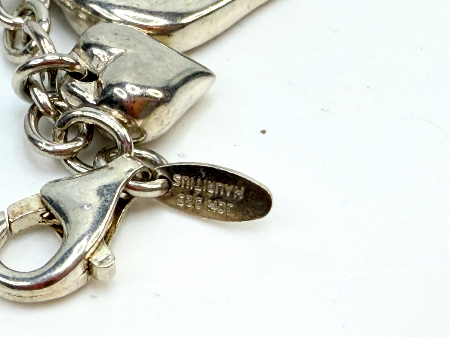 Vintage Sterling Silver Multi Charm Bracelet 14 Charms 19.5g 8.25in JR1494