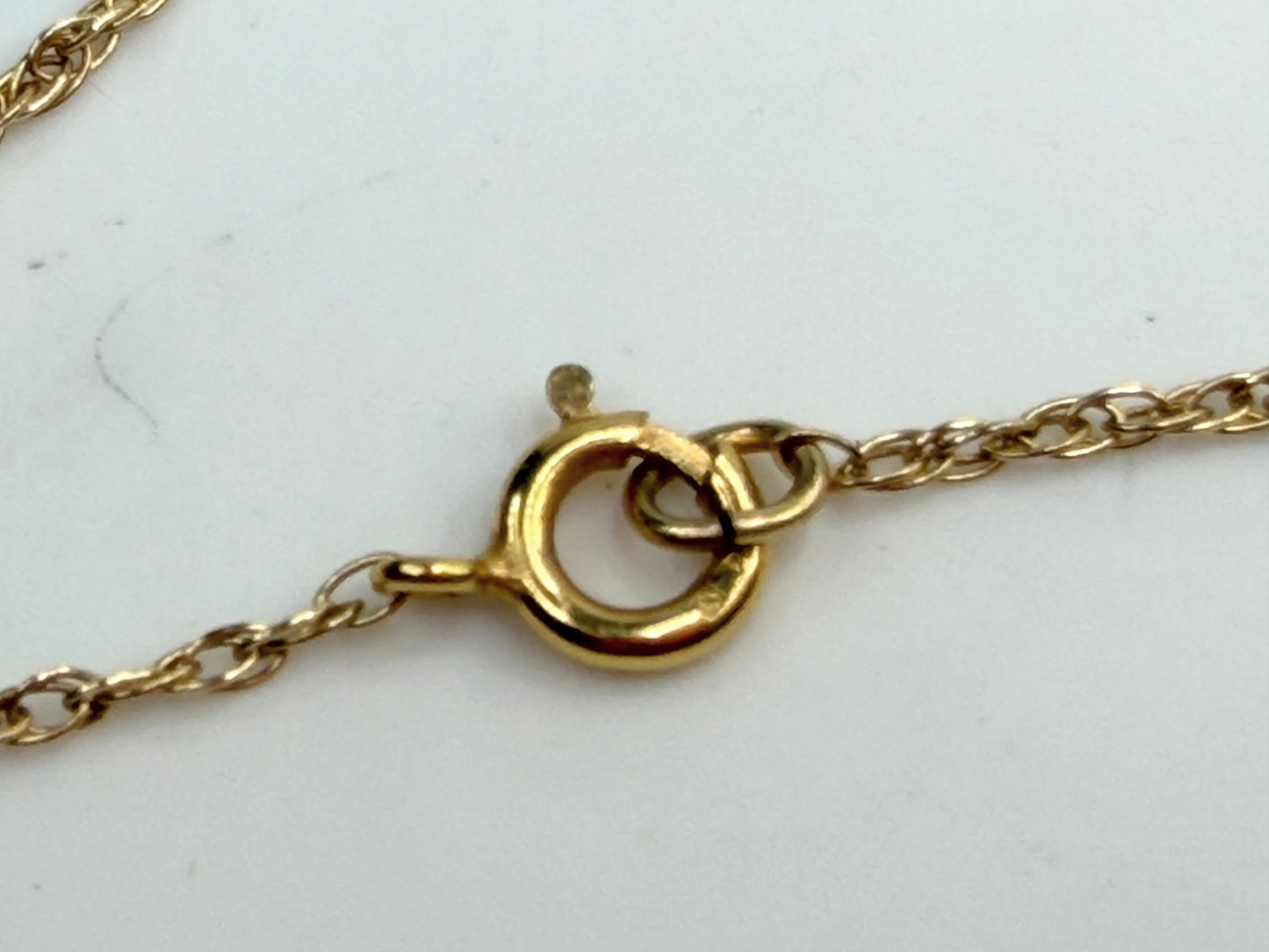 Vintage 14K Gold Sapphire and Diamond Pendant Necklace JR1498