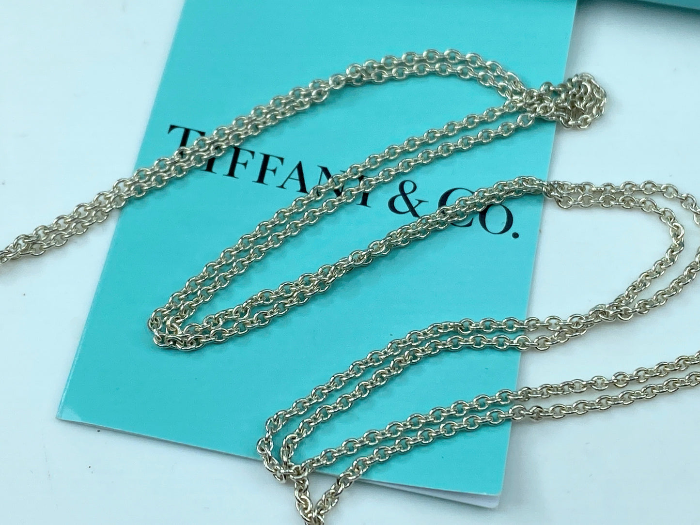 Tiffany & Co Sterling Silver Elsa Peretti Large 27mm Heart Necklace 20" JR349