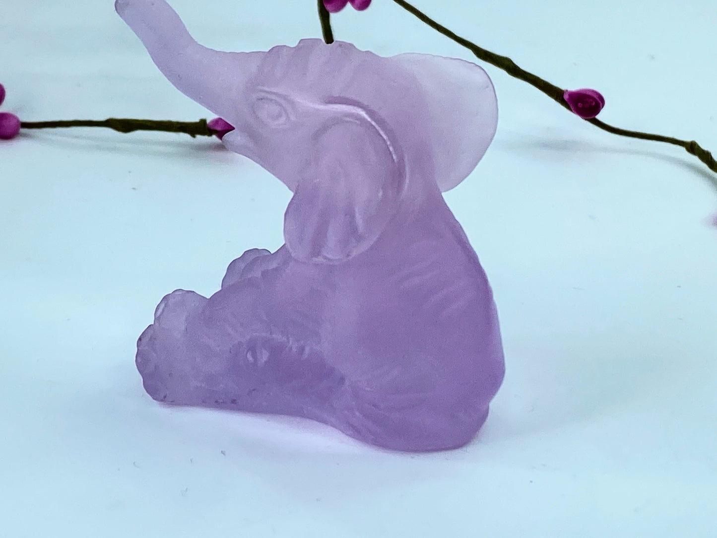 Daum - Crystal Mini Elephant in Pink 7cm
