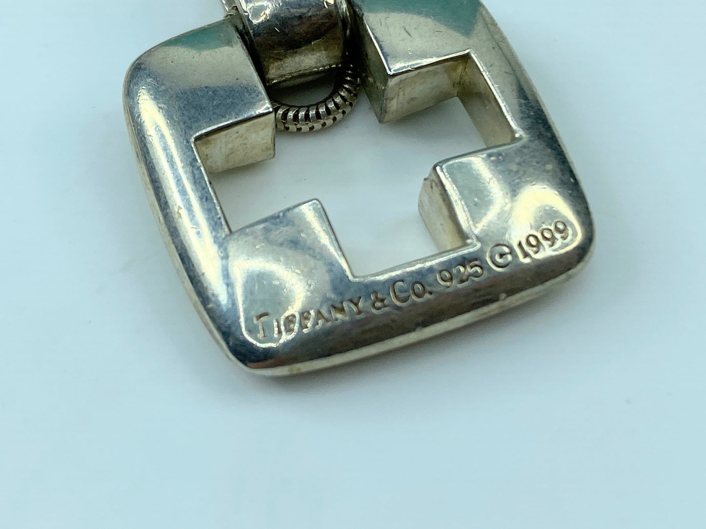 Tiffany & Co Sterling Large Huge Stencil Cross Necklace Pendant 24g 33.0" JR367