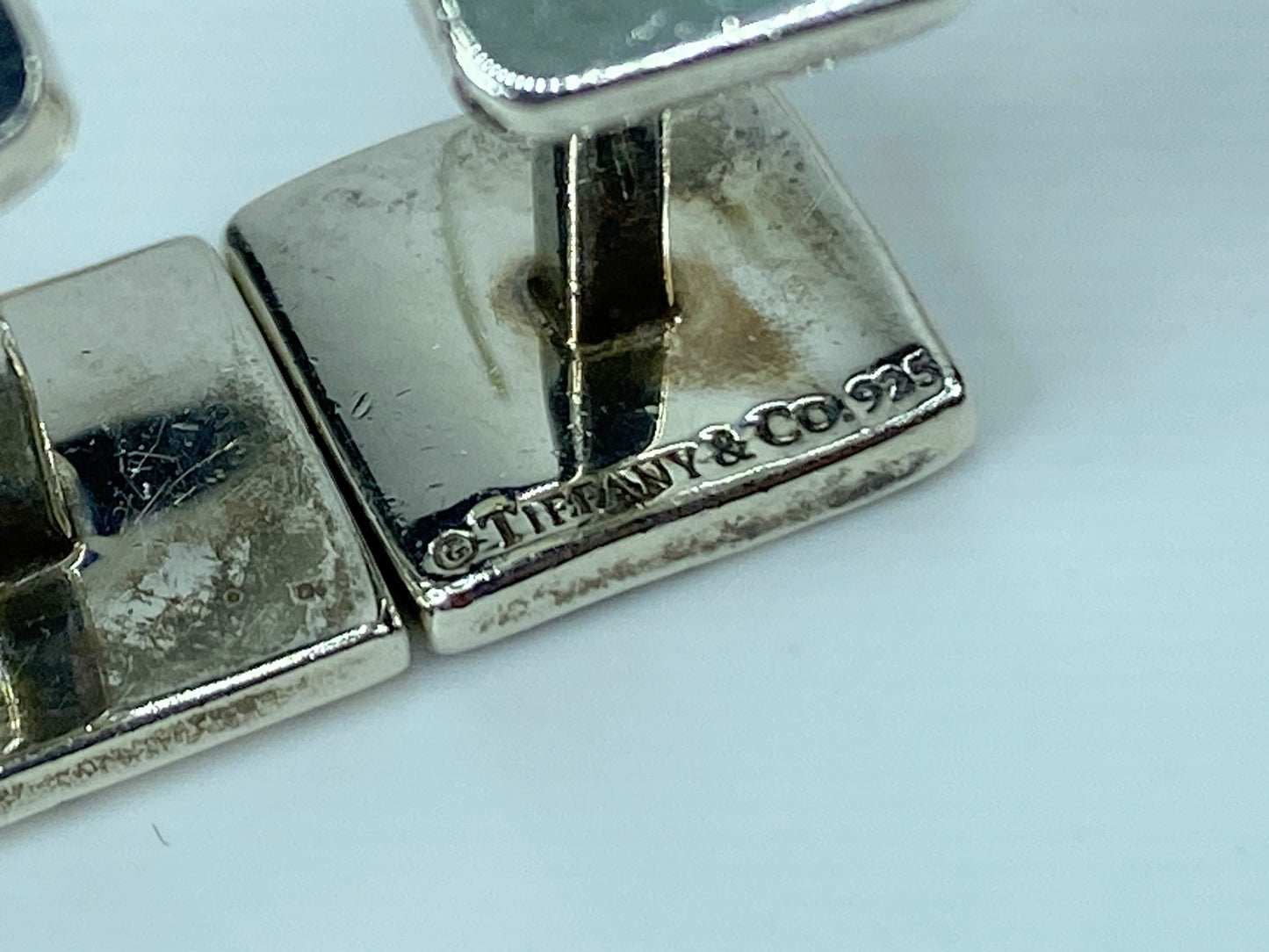 Tiffany & Co. Notes Sterling Silver 925 Square Cufflinks 12.5mm 11.7g JR300