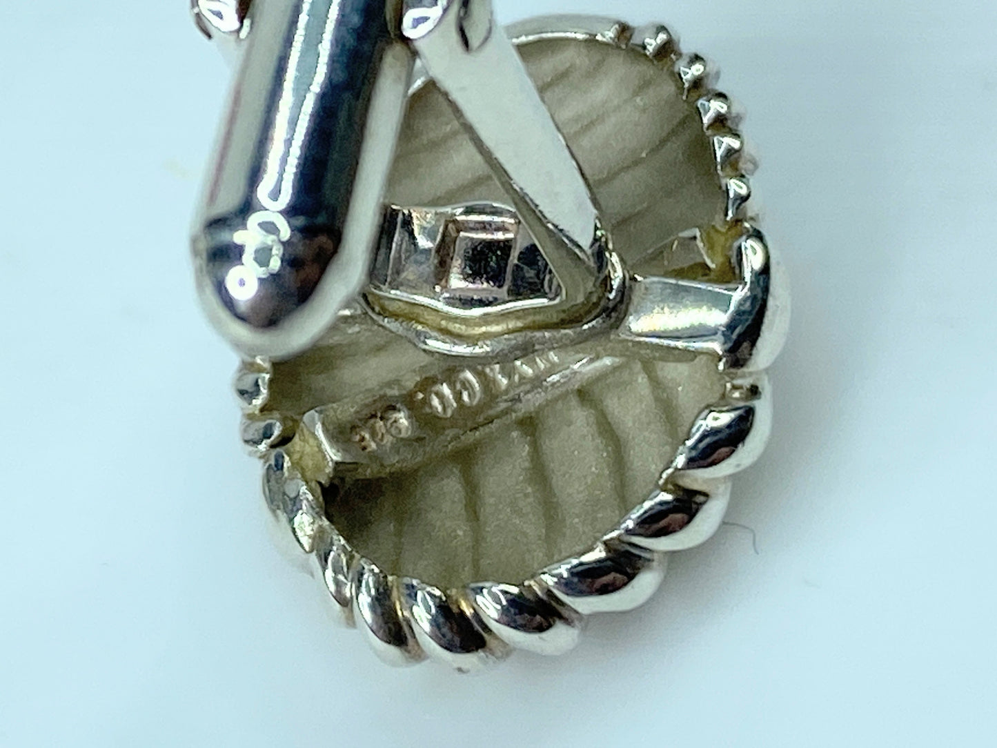 Tiffany & Co Large SeaShell Style Line Oval Cufflinks 925 10.4g JR304