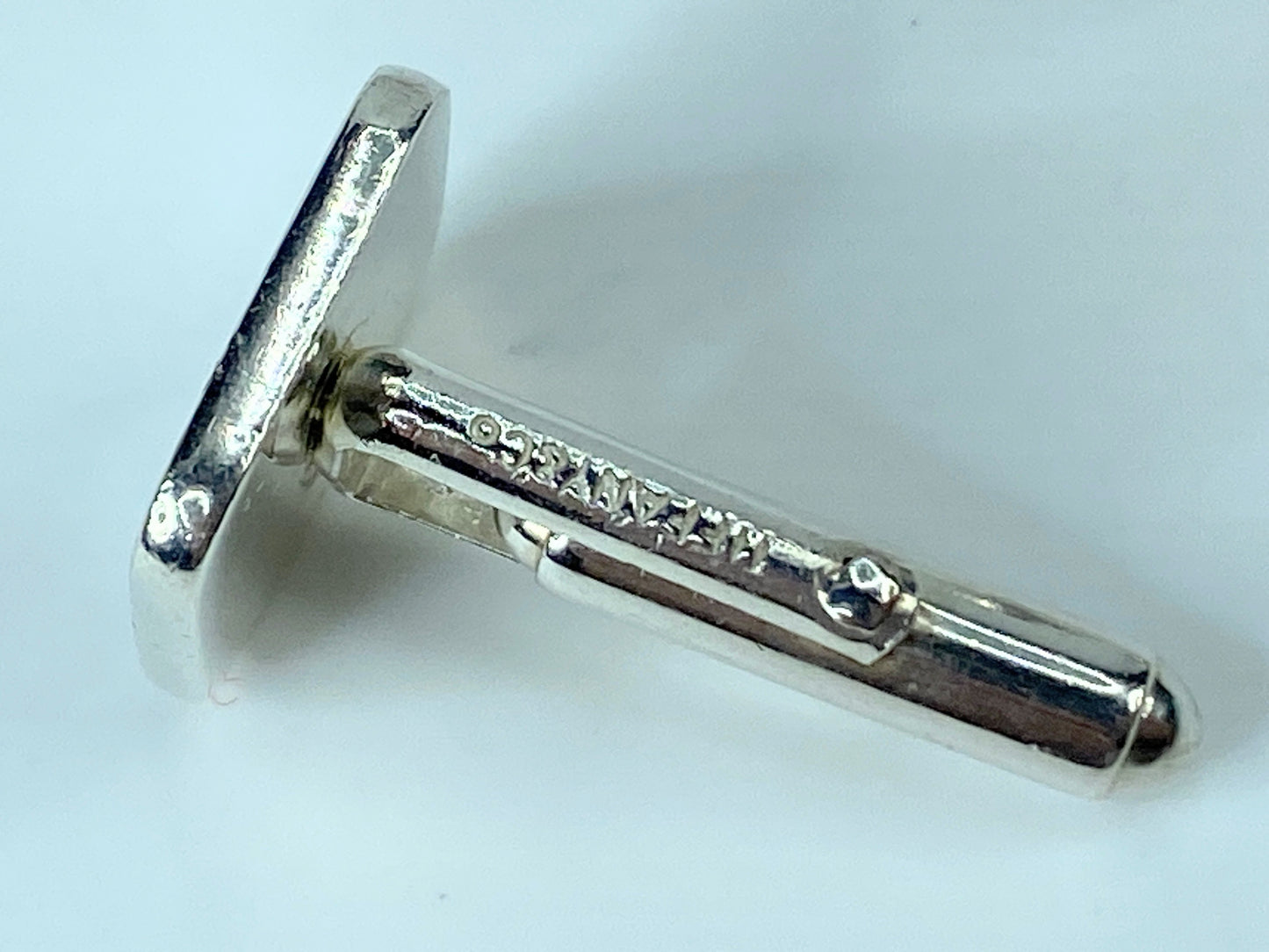 Tiffany & Co. Classic Blue Enamel outline Square cufflinks 14.5mm 11.8g JR305