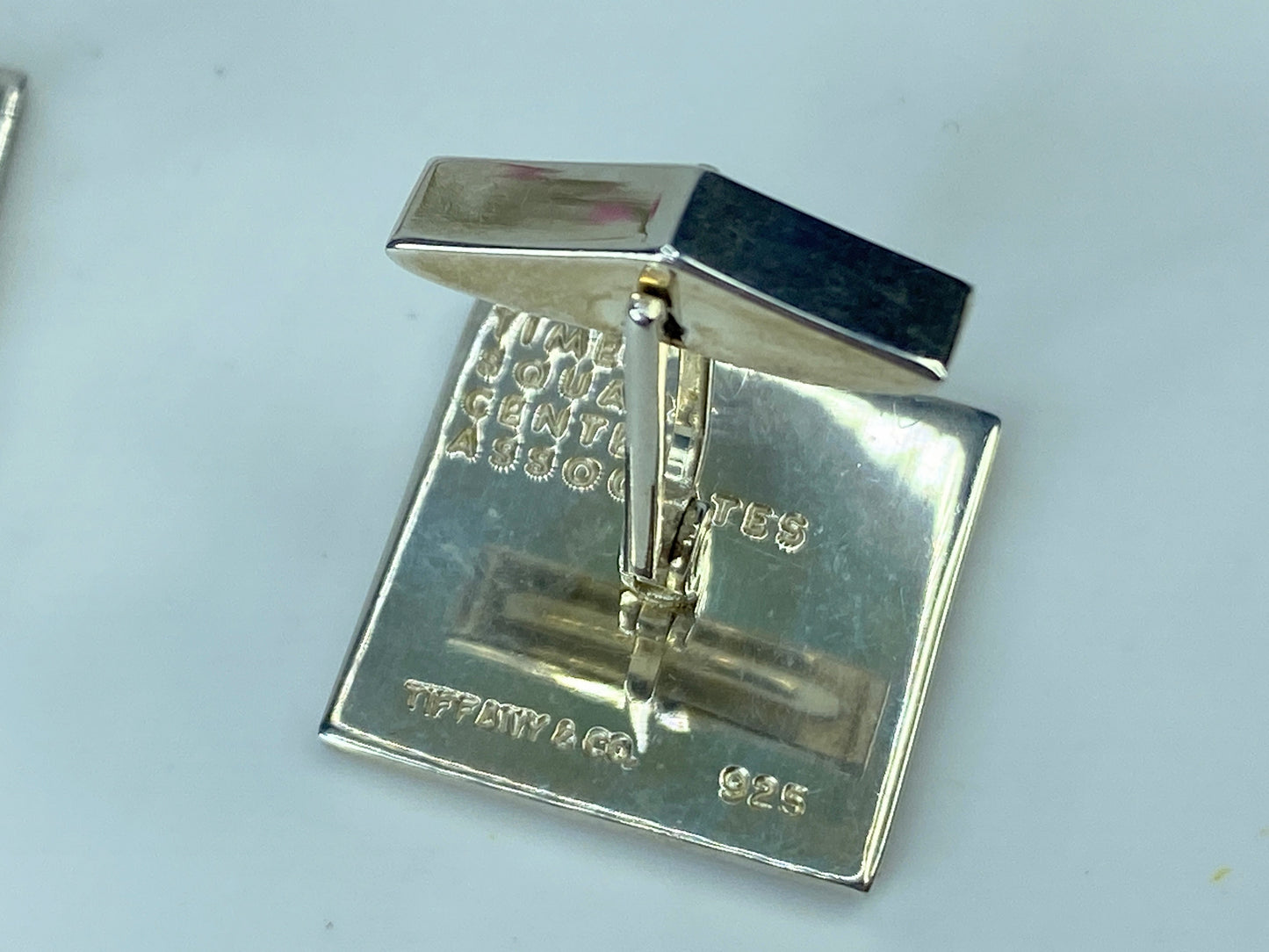 Tiffany SS Enamel Geometric shape Time Square Ctn association cufflink JR306