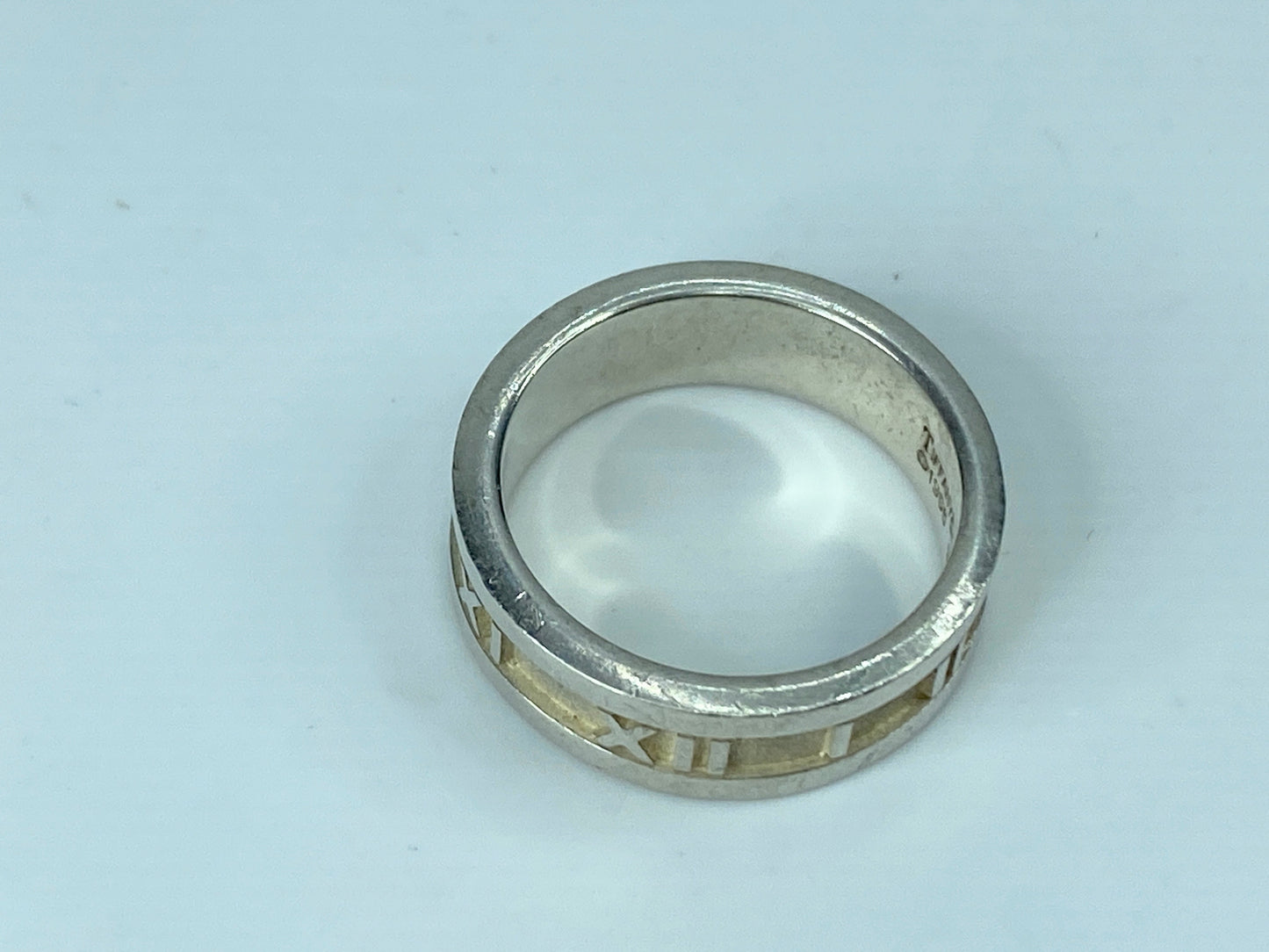 Tiffany & Co 6.7mm Atlas Ring in sterling silver 925 Size 8.75 7.9g JR307