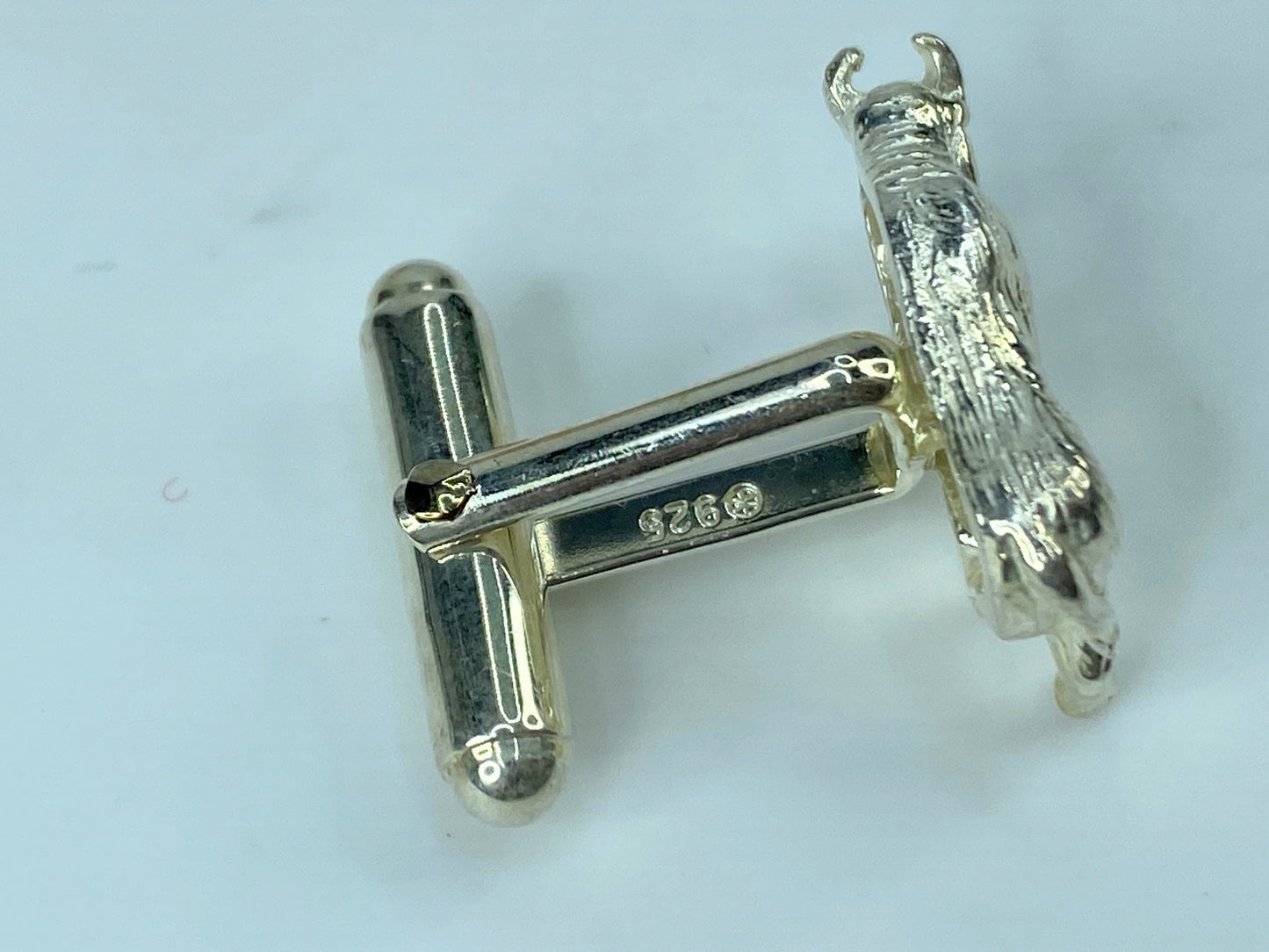 Tiffany & Co. figural Bear and Bull Sterling Silver Cufflinks 9.4g JR309