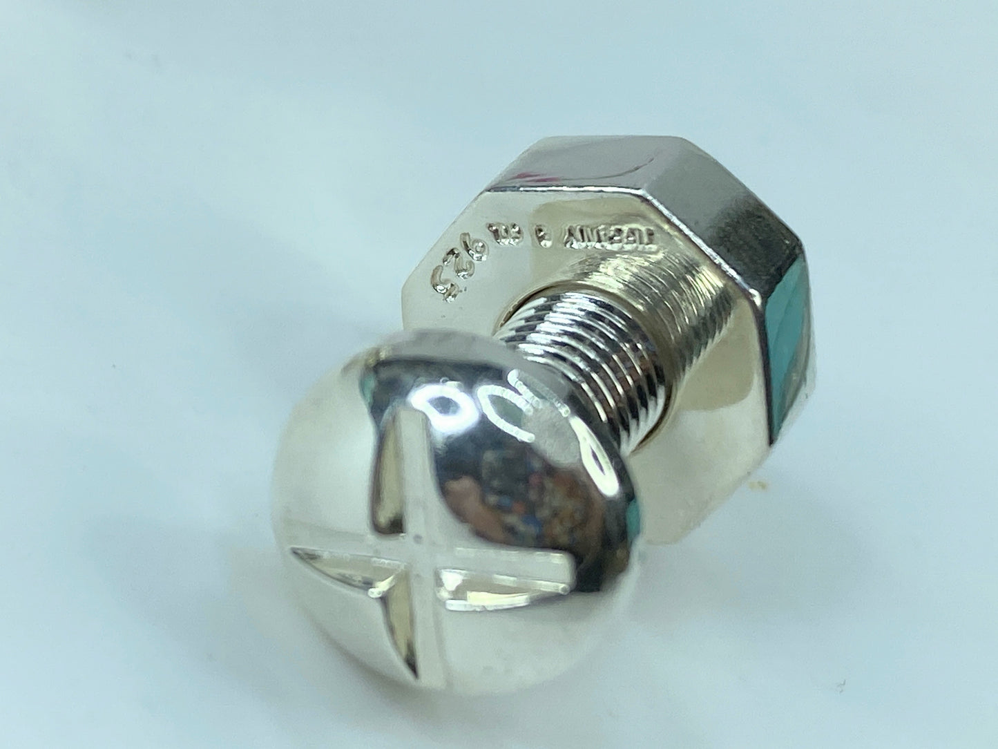 Tiffany & Co. 925 Sterling Silver Nut & Bolt Men's Cufflinks JR311