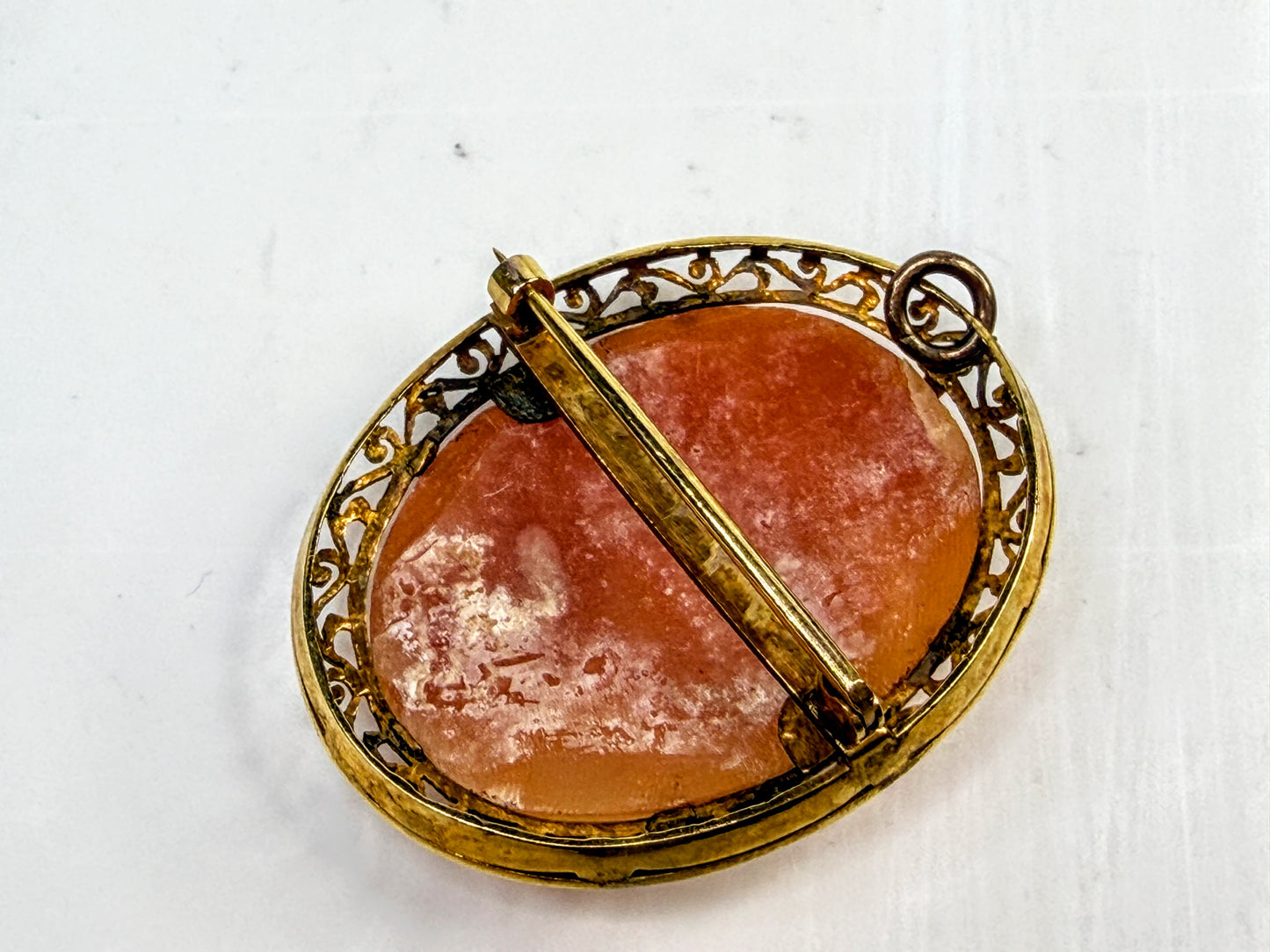 14K Gold Three Graces Cameo Brooch/Pendant JR1530