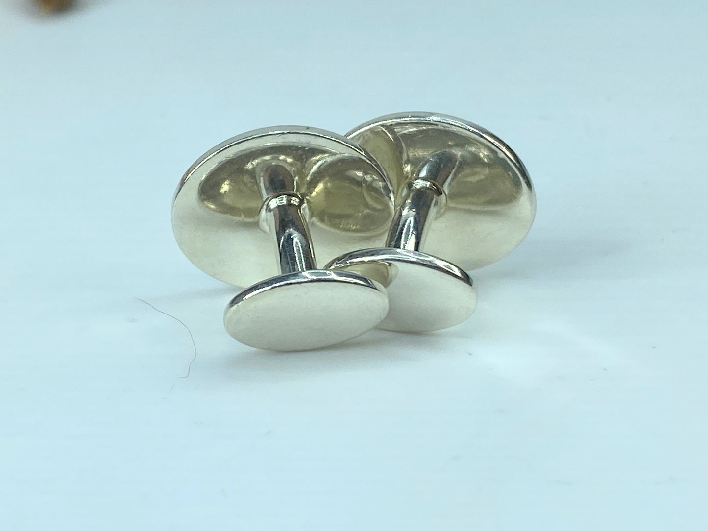 Tiffany & Co Silver Cufflinks, "Please Return to Tiffany & co N.Y 925" JR317