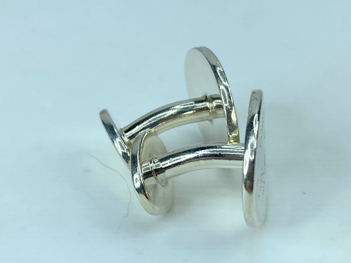 Tiffany & Co Silver Cufflinks, "Please Return to Tiffany & co N.Y 925" JR317