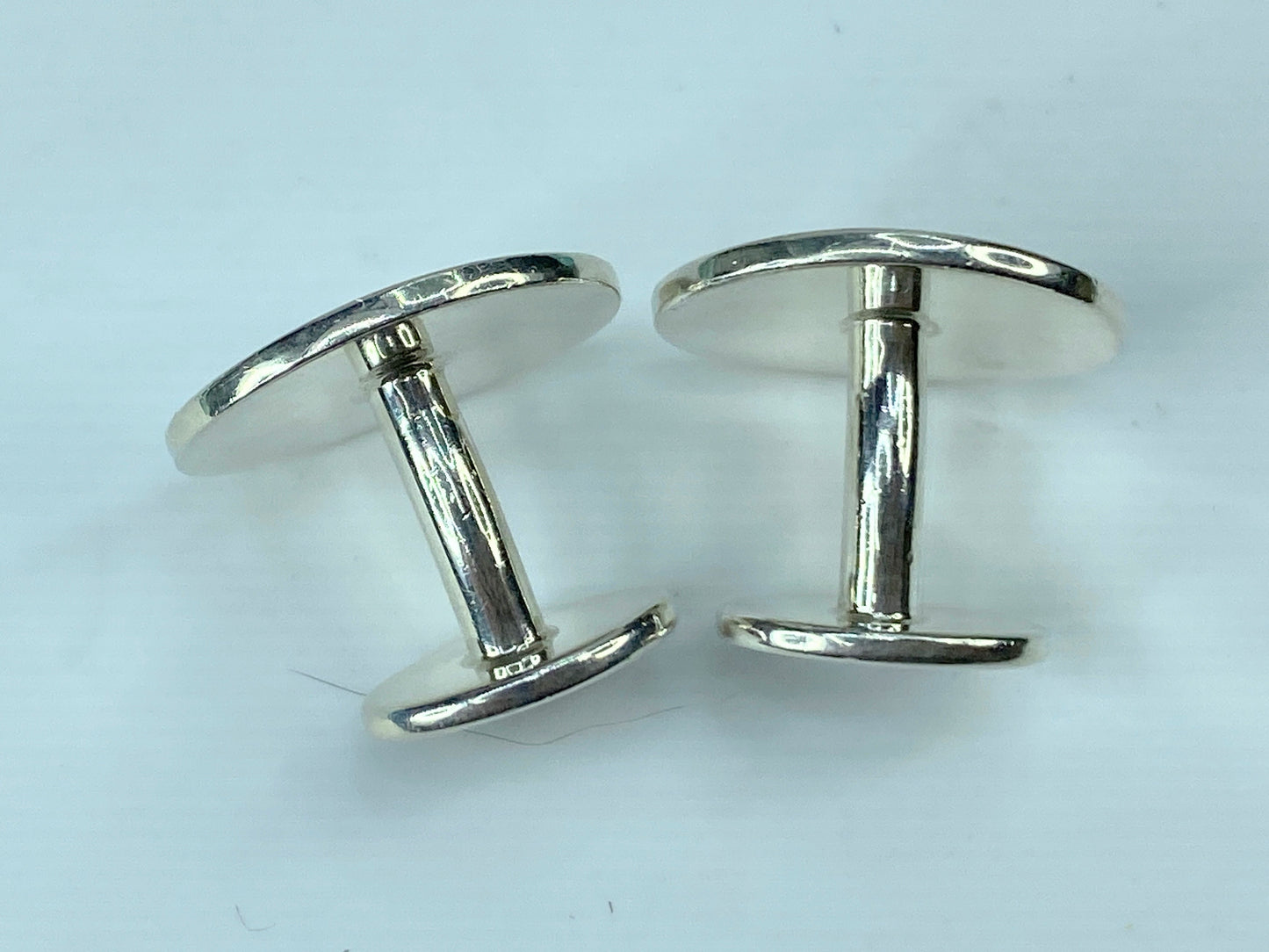 Tiffany & Co Silver Cufflinks, "Please Return to Tiffany & co N.Y 925" JR317