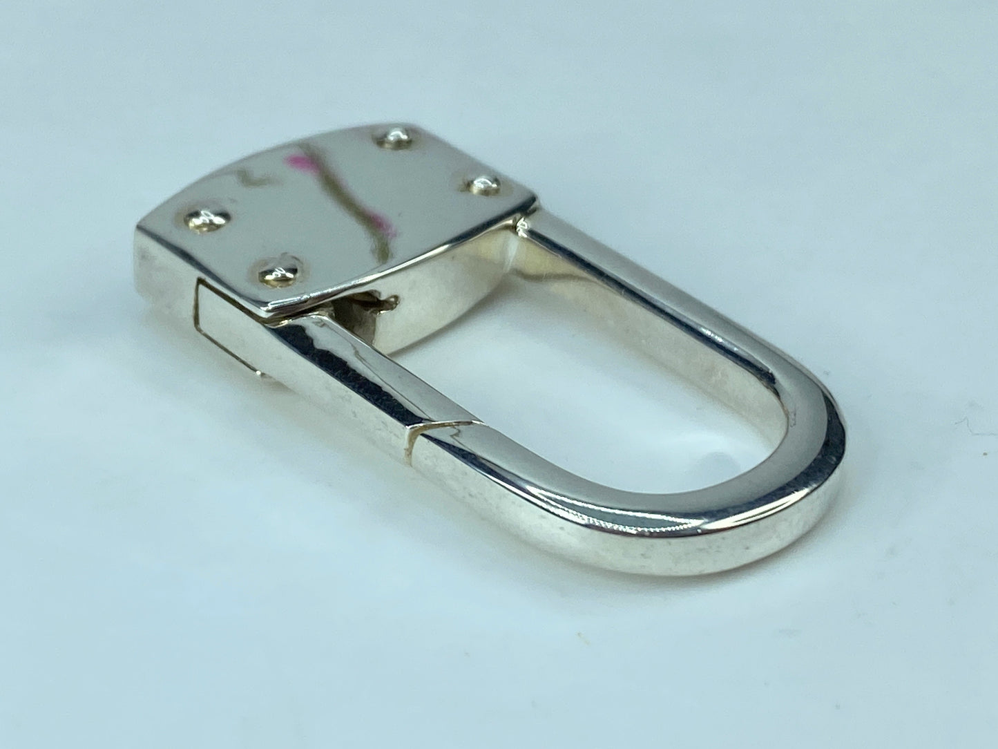Authentic Sterling Tiffany & Co. Keyring Carabiner Padlock 1.5" 20.9g JR319