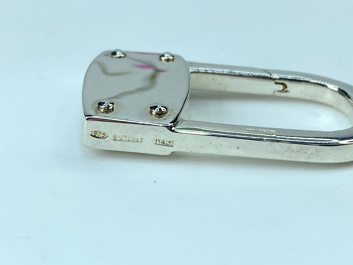 Authentic Sterling Tiffany & Co. Keyring Carabiner Padlock 1.5" 20.9g JR319