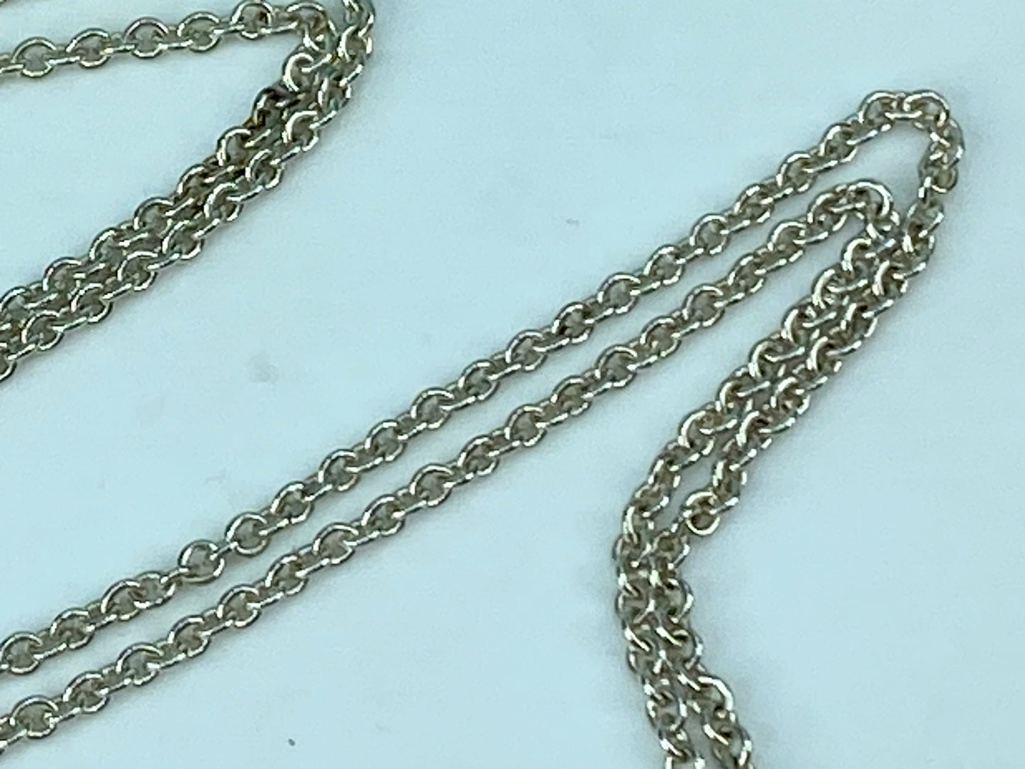 Tiffany & Co 925 Silver Solid Heart with Arrow Pendant Necklace 18" 8.9g JR338