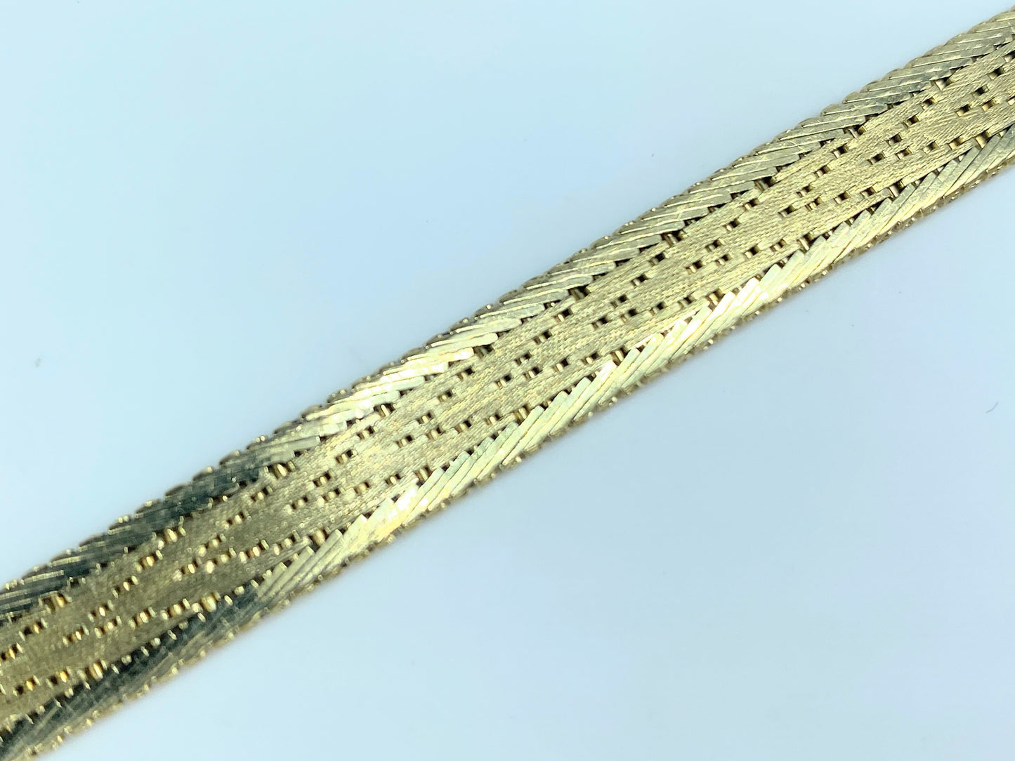 Milor Italy 14K yellow gold Mesh weaving bracelet 24.4g 8" JR9198