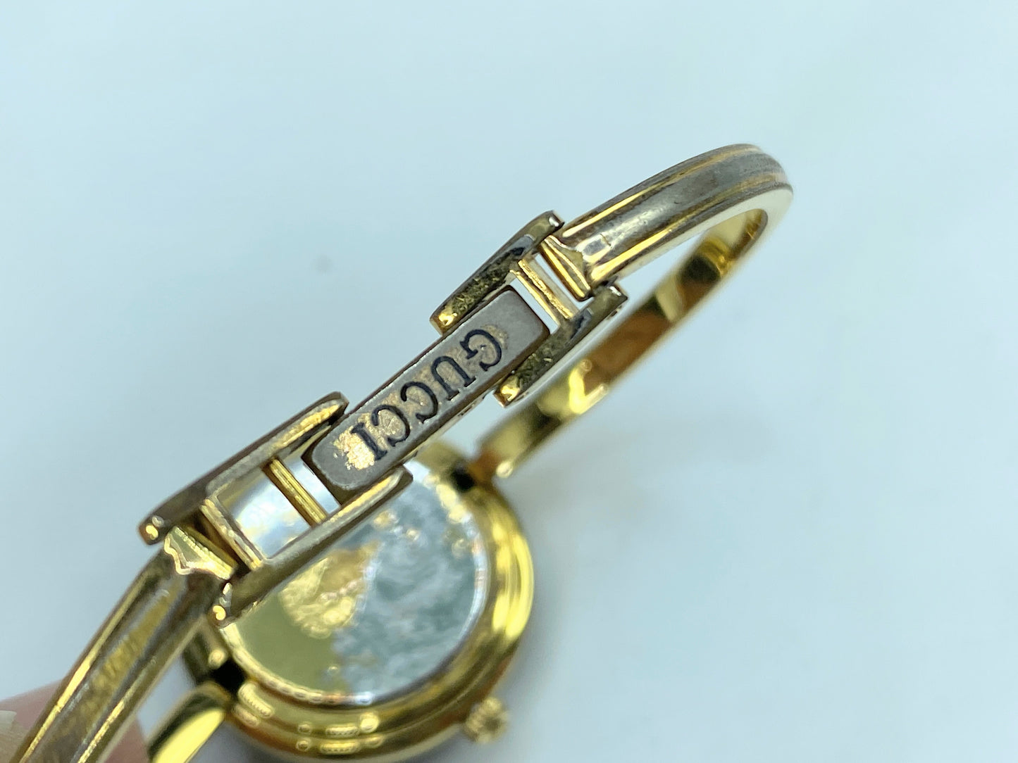 Gucci Change Bezel 12 Colors White & Gold Women's Watch Plating Quartz Box GS405