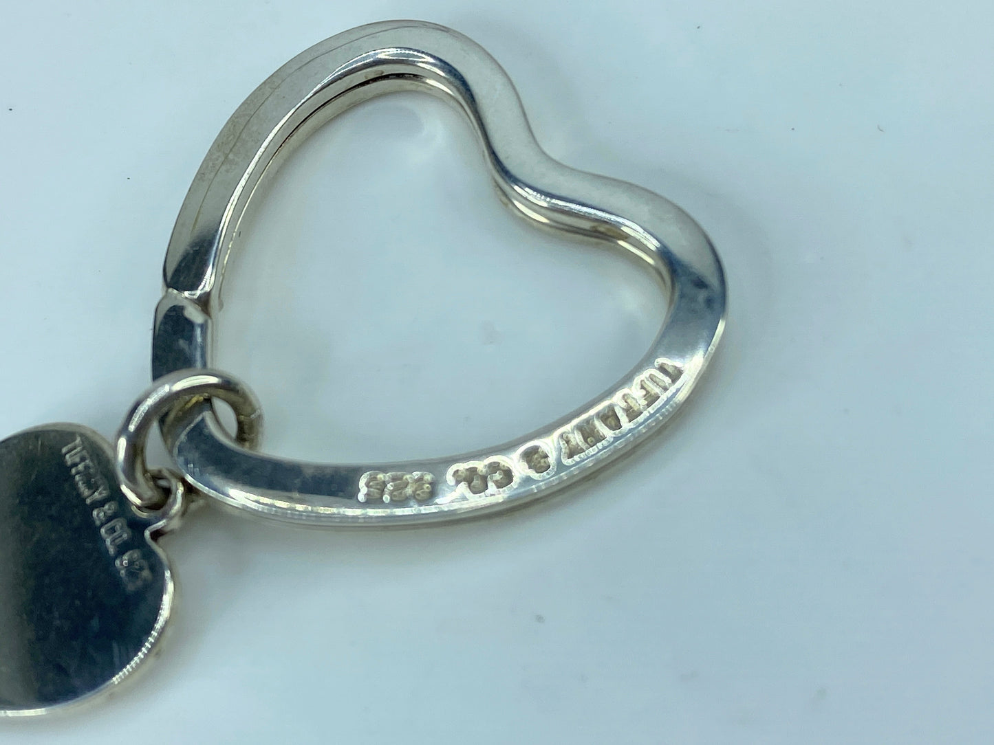 Tiffany & Co Estate Double Hearts Keychain Sterling Silver 7.8g JR351