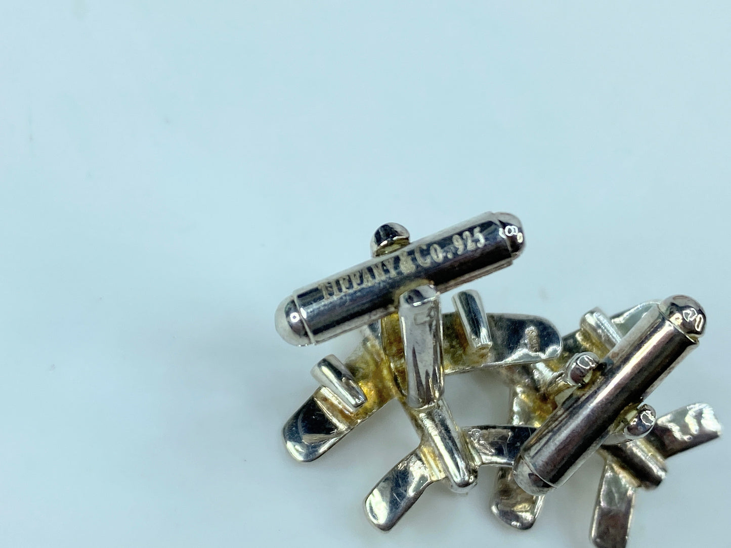 Tiffany & Co Airplane Pilot Plane Jet Cufflinks sterling silver 925 10g JR352