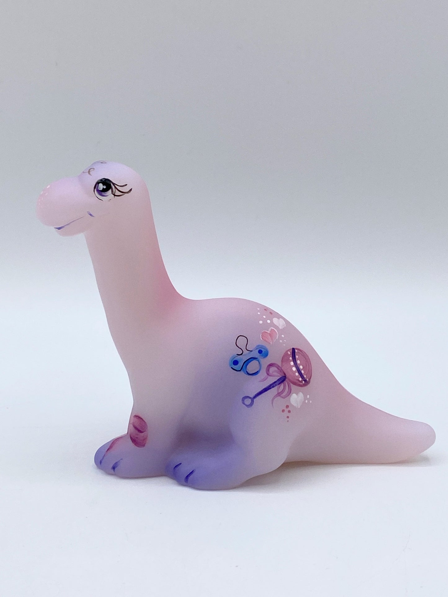 Fenton Pink Special Delivery Stork Dinosaur Figurine Ltd Ed #16/24 M Kibbe A249