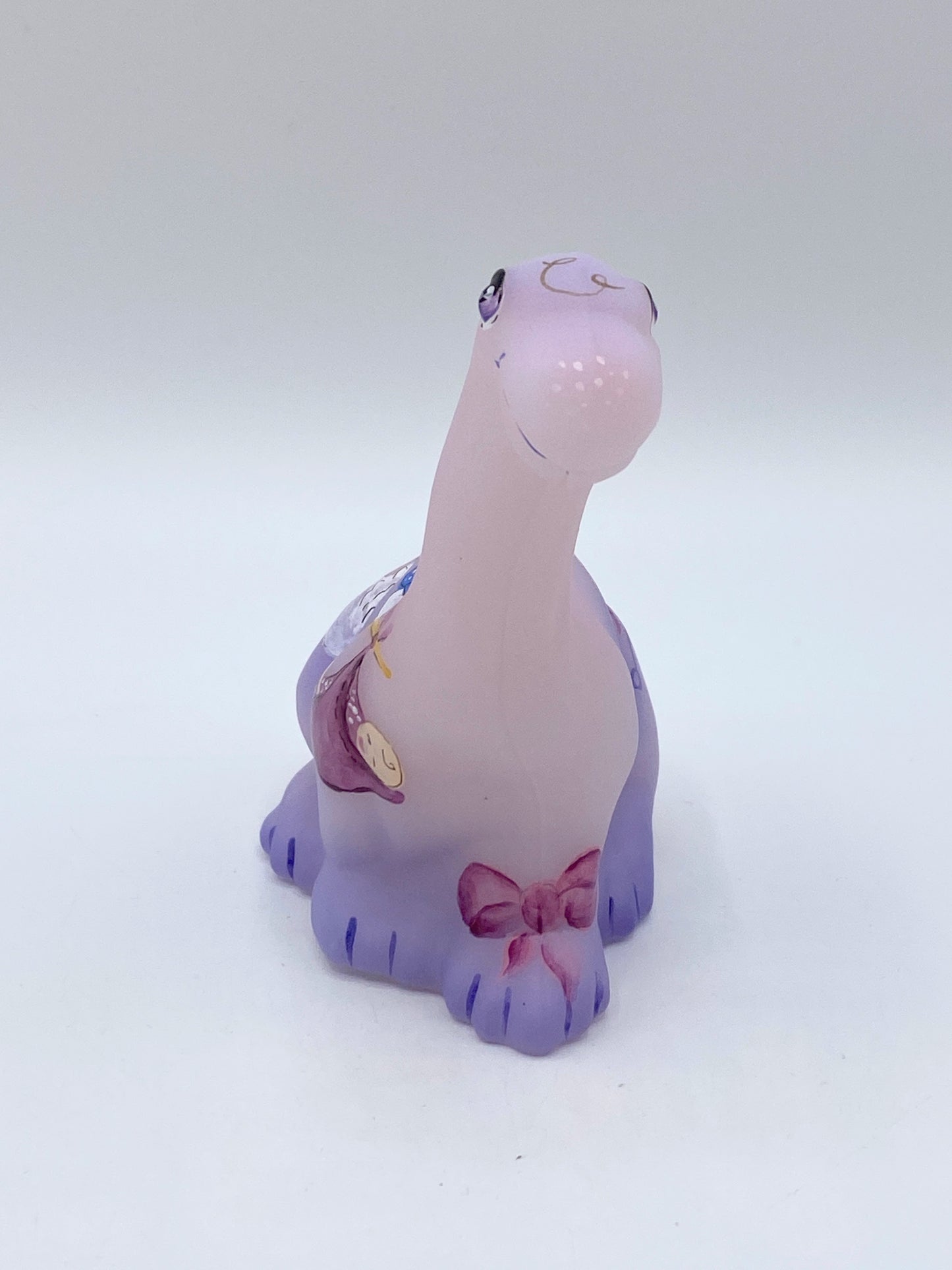 Fenton Pink Special Delivery Stork Dinosaur Figurine Ltd Ed #16/24 M Kibbe A249