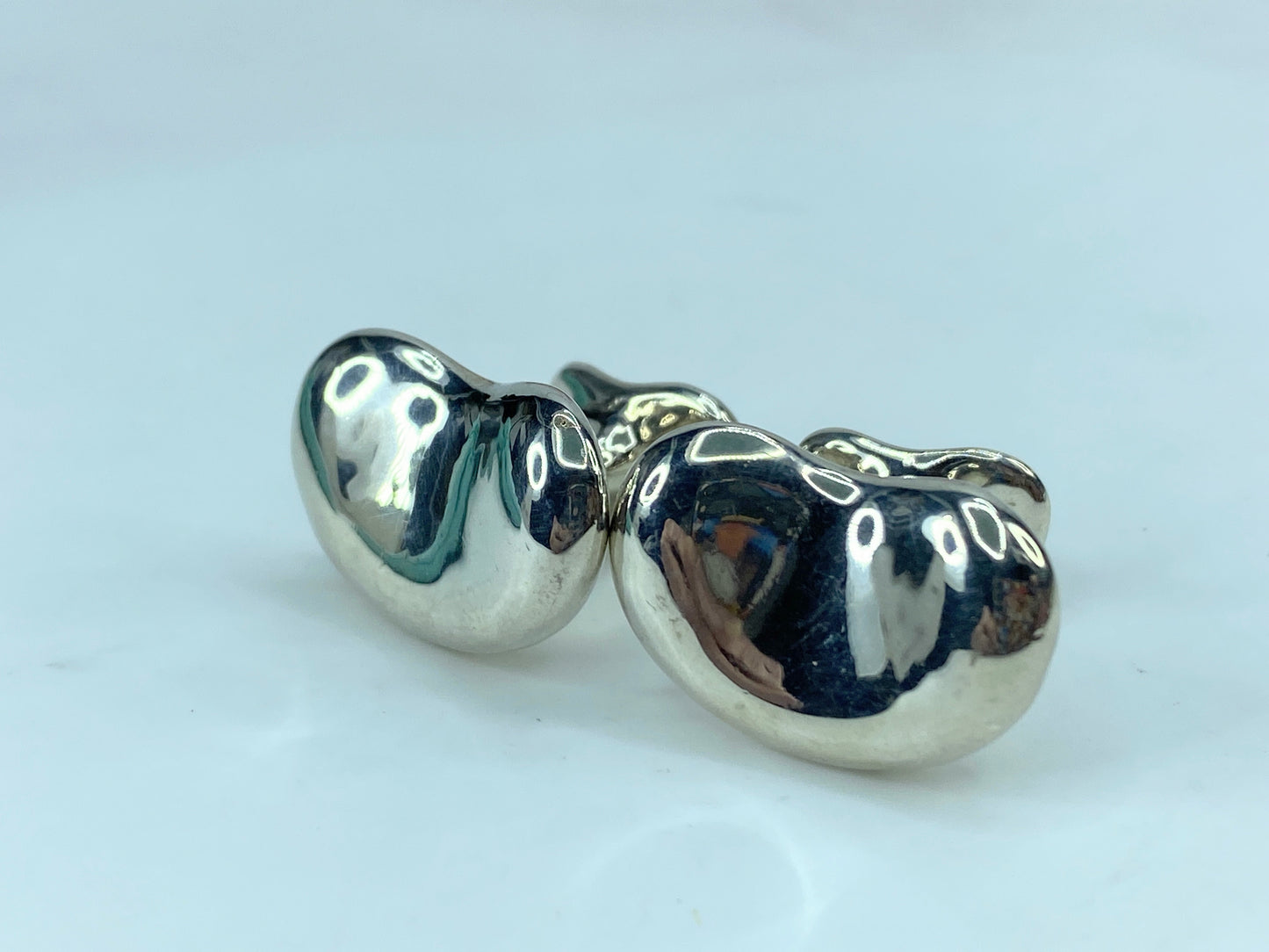 Tiffany & Co. Sterling Silver 18mm Elsa Peretti Bean Cufflinks 26g 20mm JR353