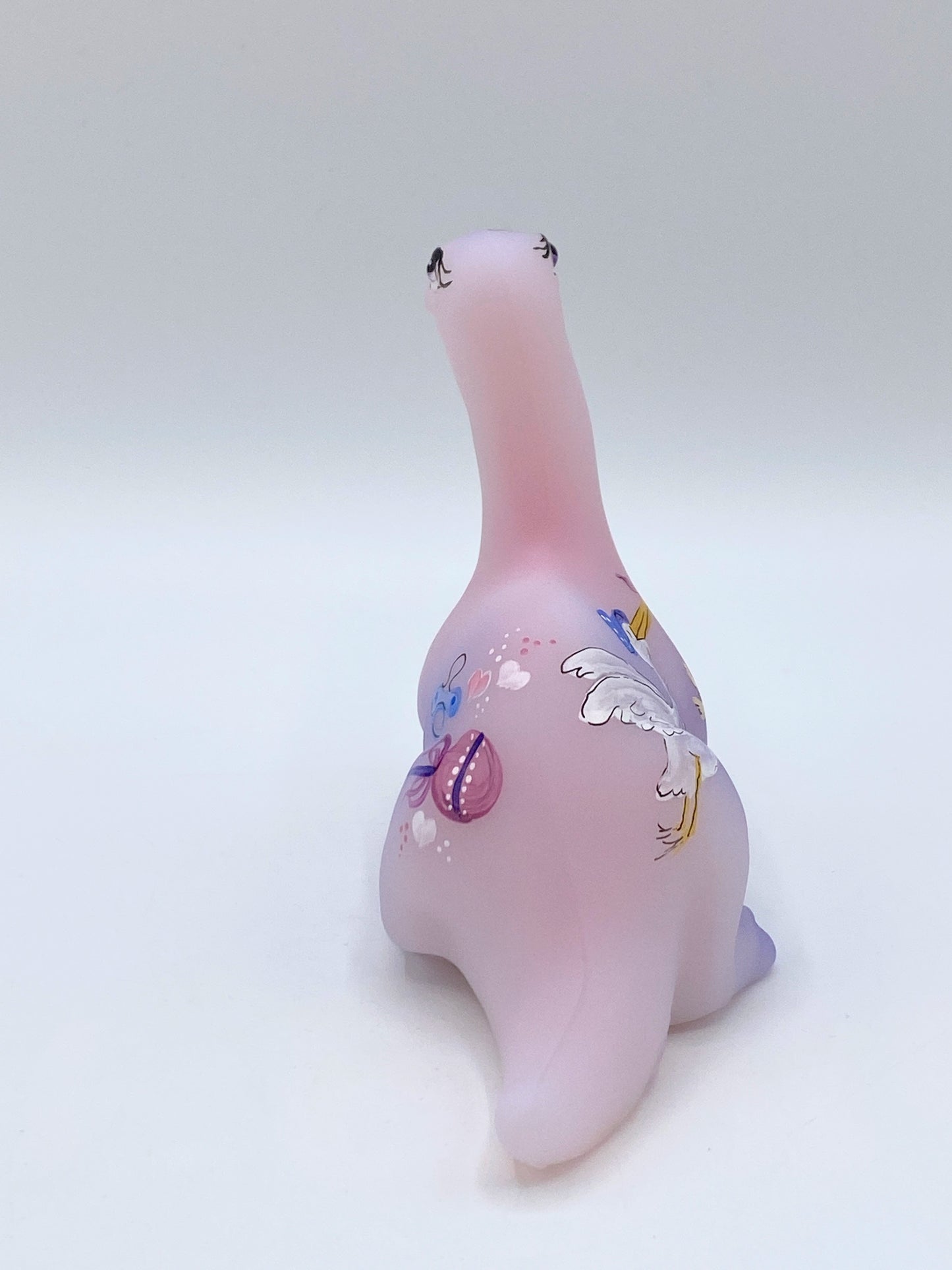 Fenton Pink Special Delivery Stork Dinosaur Figurine Ltd Ed #16/24 M Kibbe A249