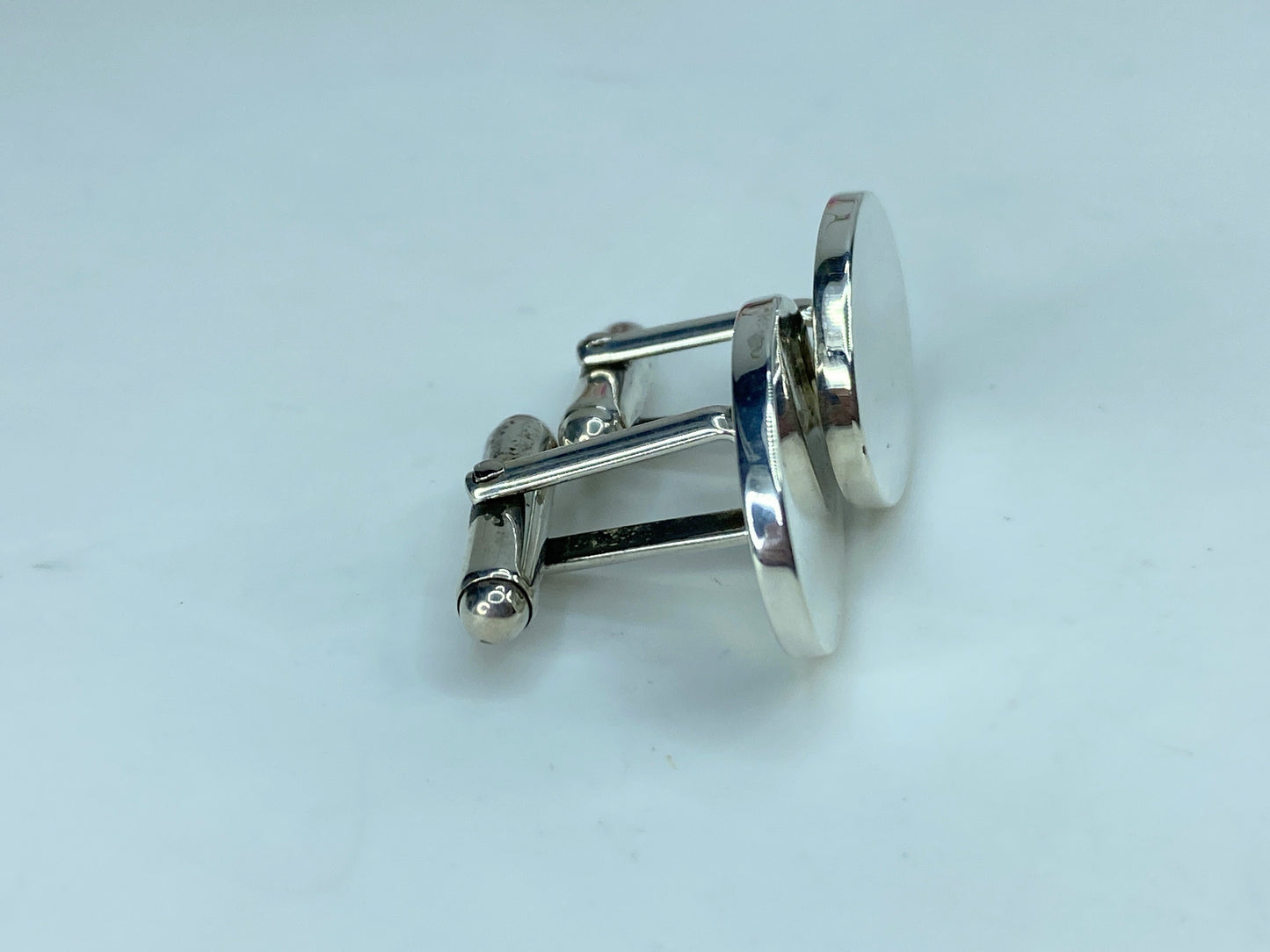 Tiffany & Co Estate Sterling Silver Wide Oval Cufflinks 15.7g 21.3mm JR354