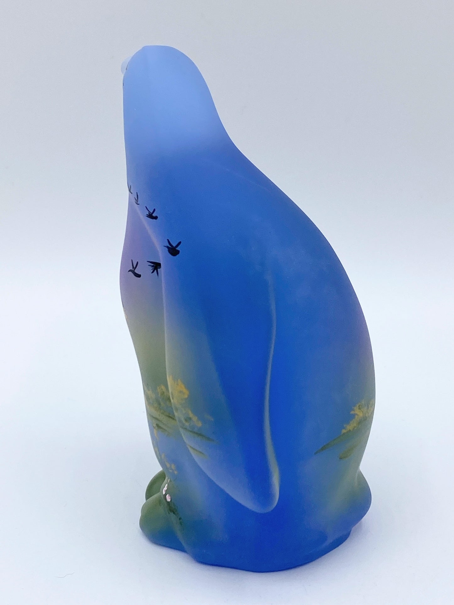Limited Edition Fenton Canadian Goose Satin Glass Penguin #5/28 4.25" A252