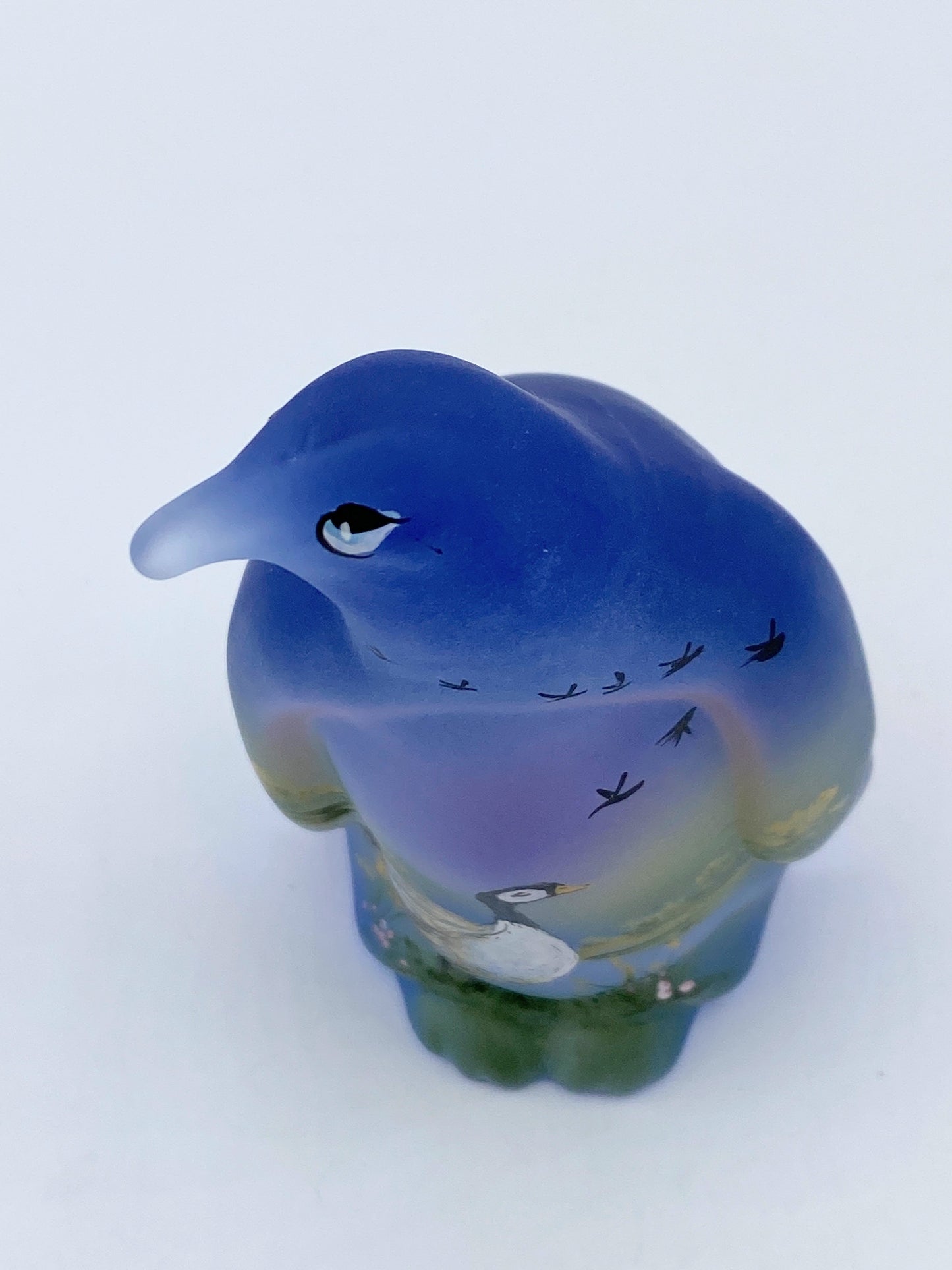 Limited Edition Fenton Canadian Goose Satin Glass Penguin #5/28 4.25" A252