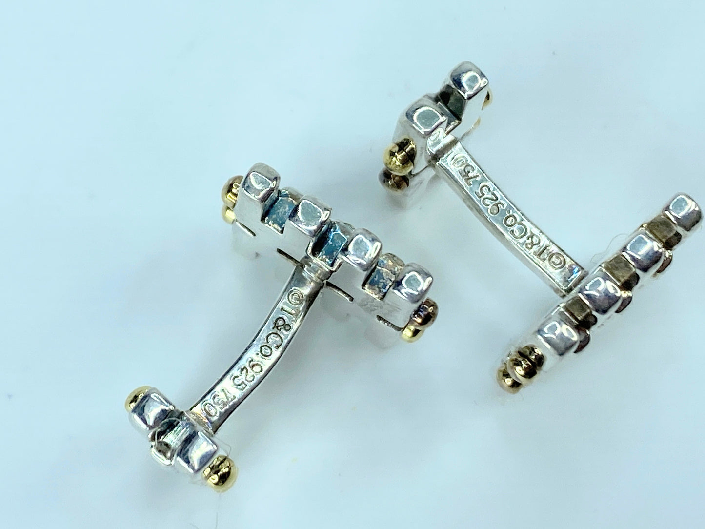 Tiffany & Co. 18K Gold & Silver Gatelink Cufflinks 14.8g 16.5mm JR360