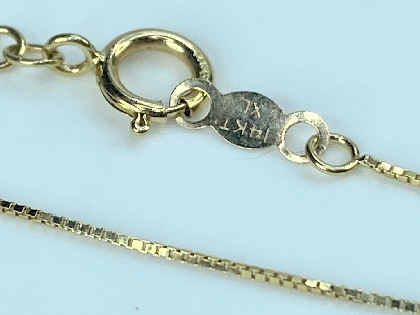 14K yellow gold Box link necklace 18.0" JR9220